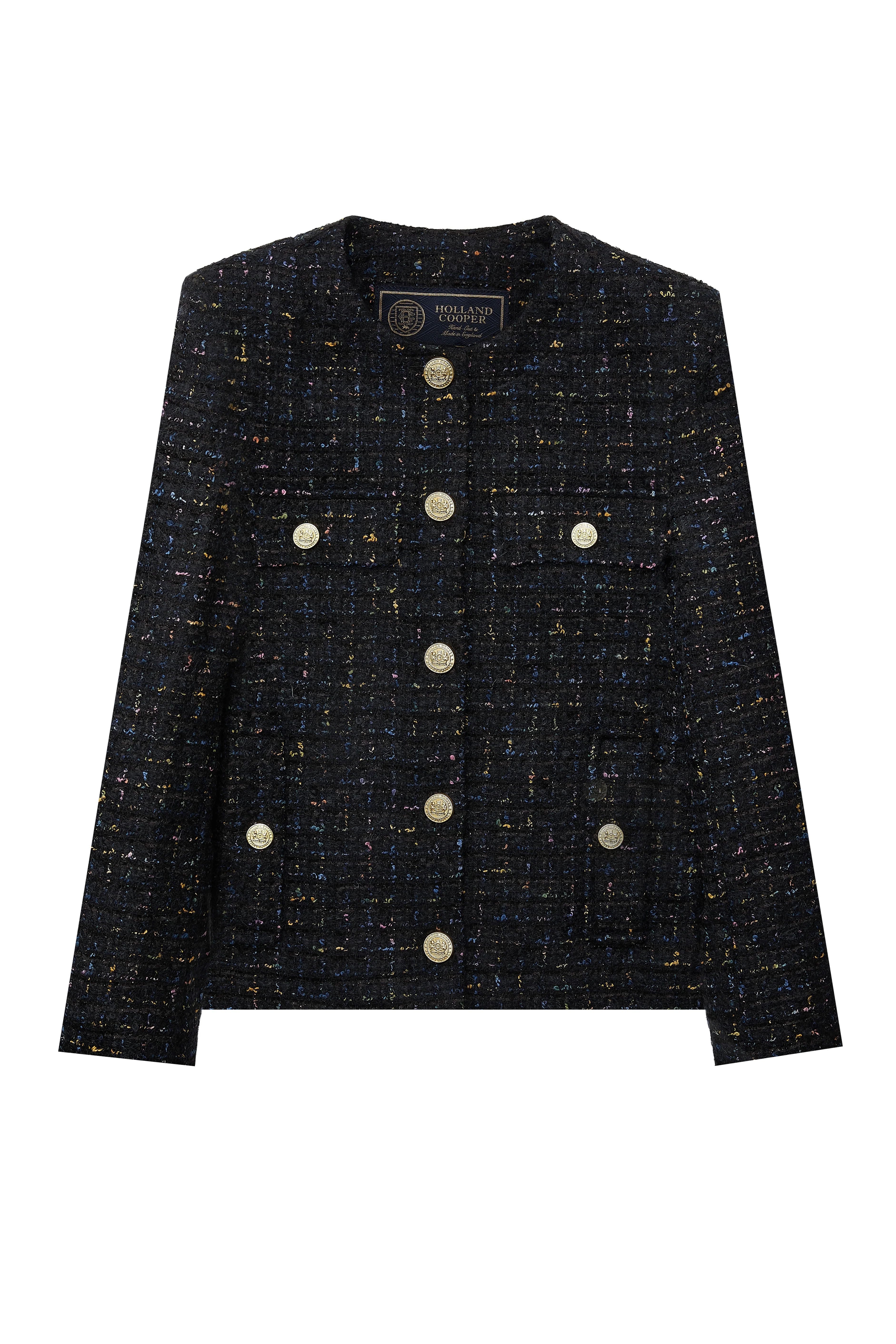 Chelsea Jacket (Black Rainbow Sparkle Tweed) - Image 4