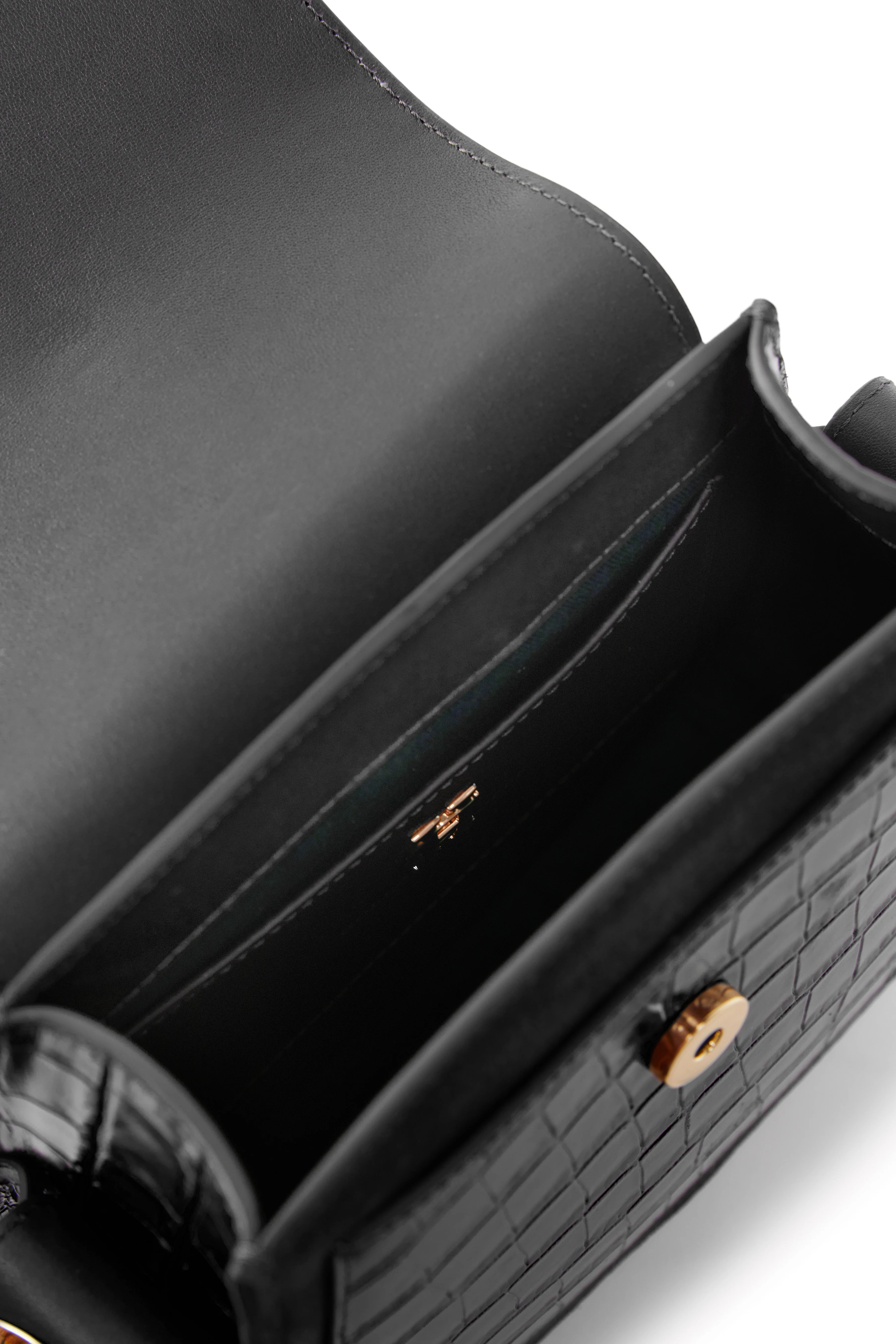 Chelsea Saddle Bag (Black Croc) - Image 7