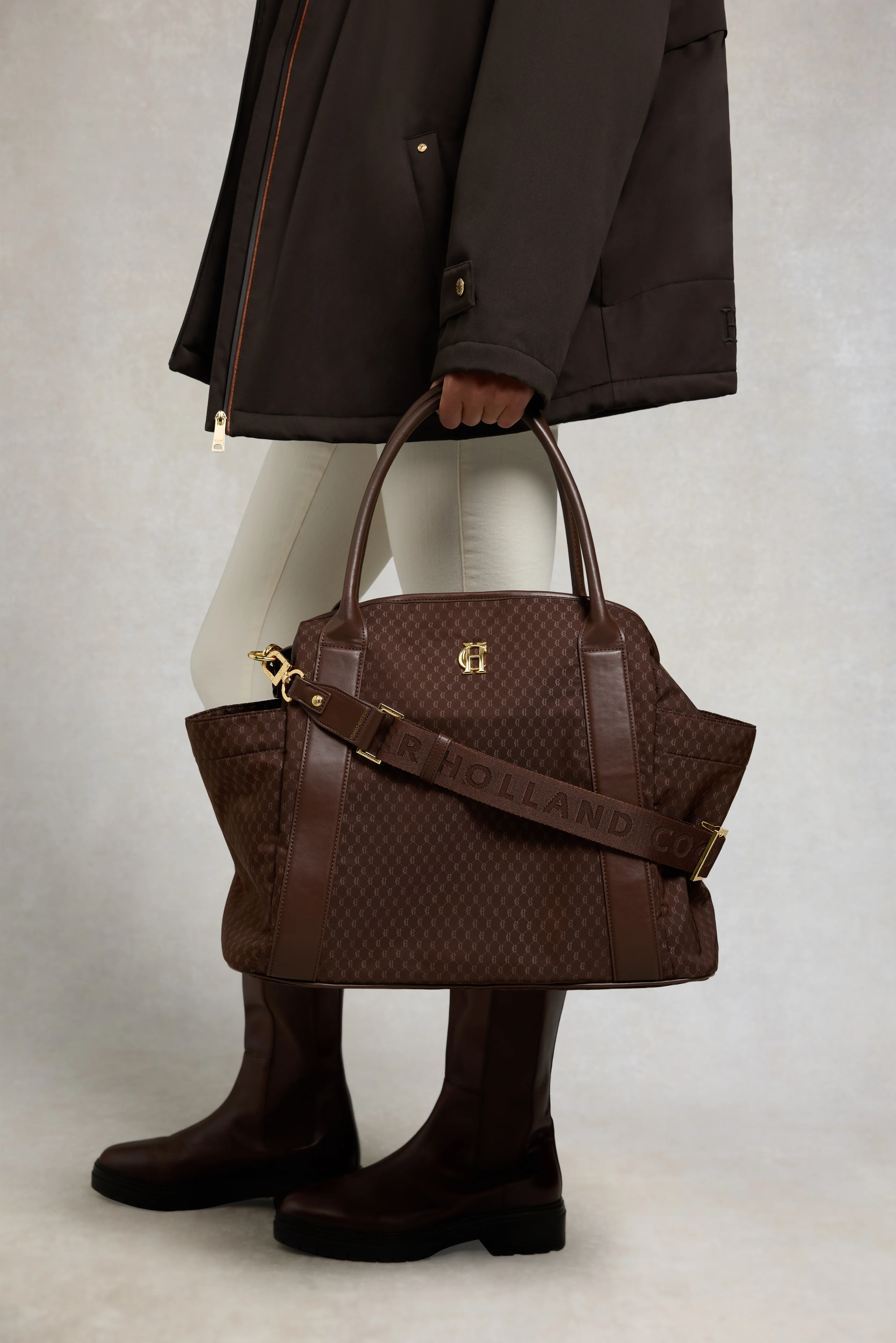 Cheltenham Tote Bag (Chocolate Monogram) - Image 2