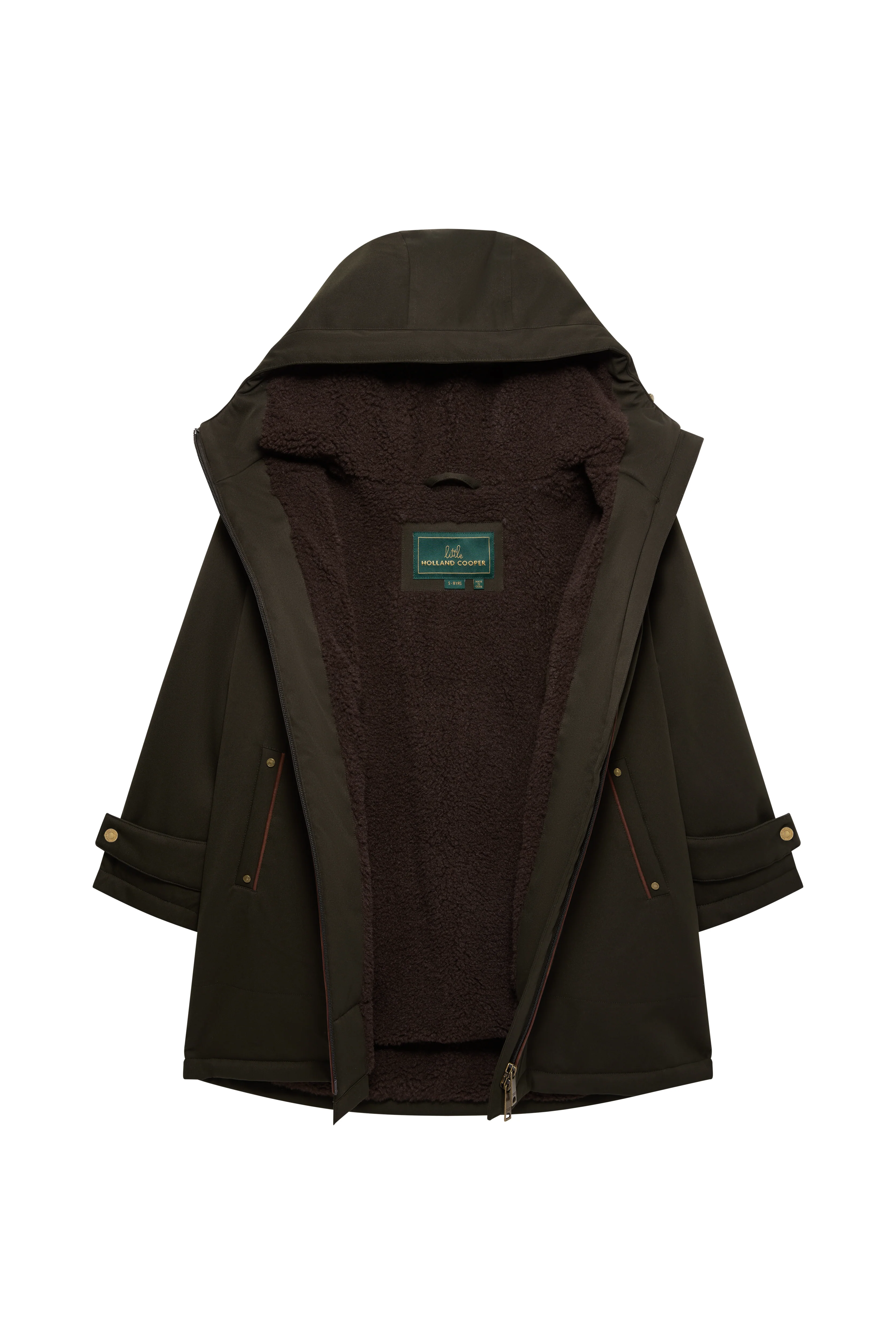 Children's Oversized Waterproof Coat (Khaki) - Image 7