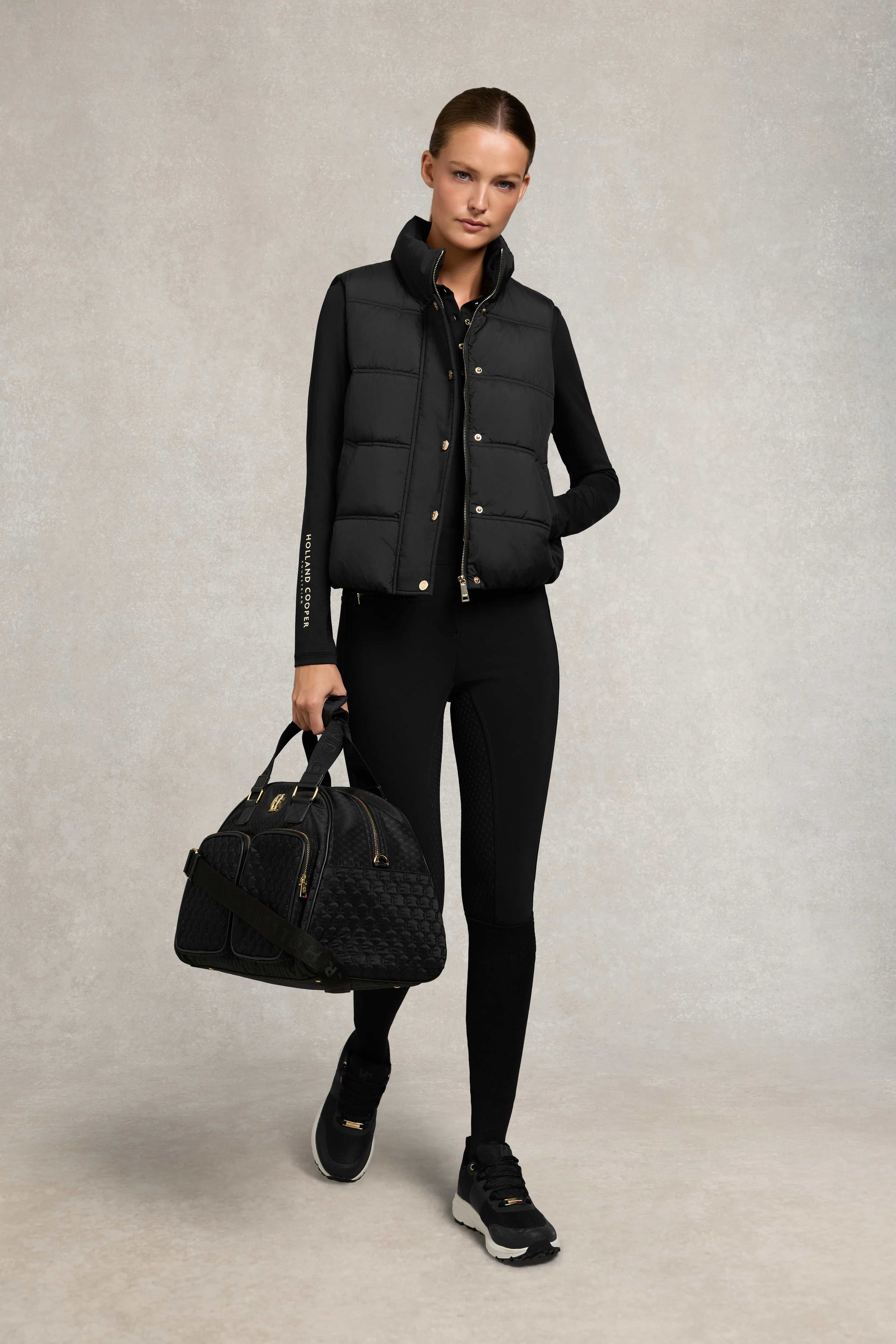 Chiltern Long Sleeve Polo Shirt (Black) - Image 3