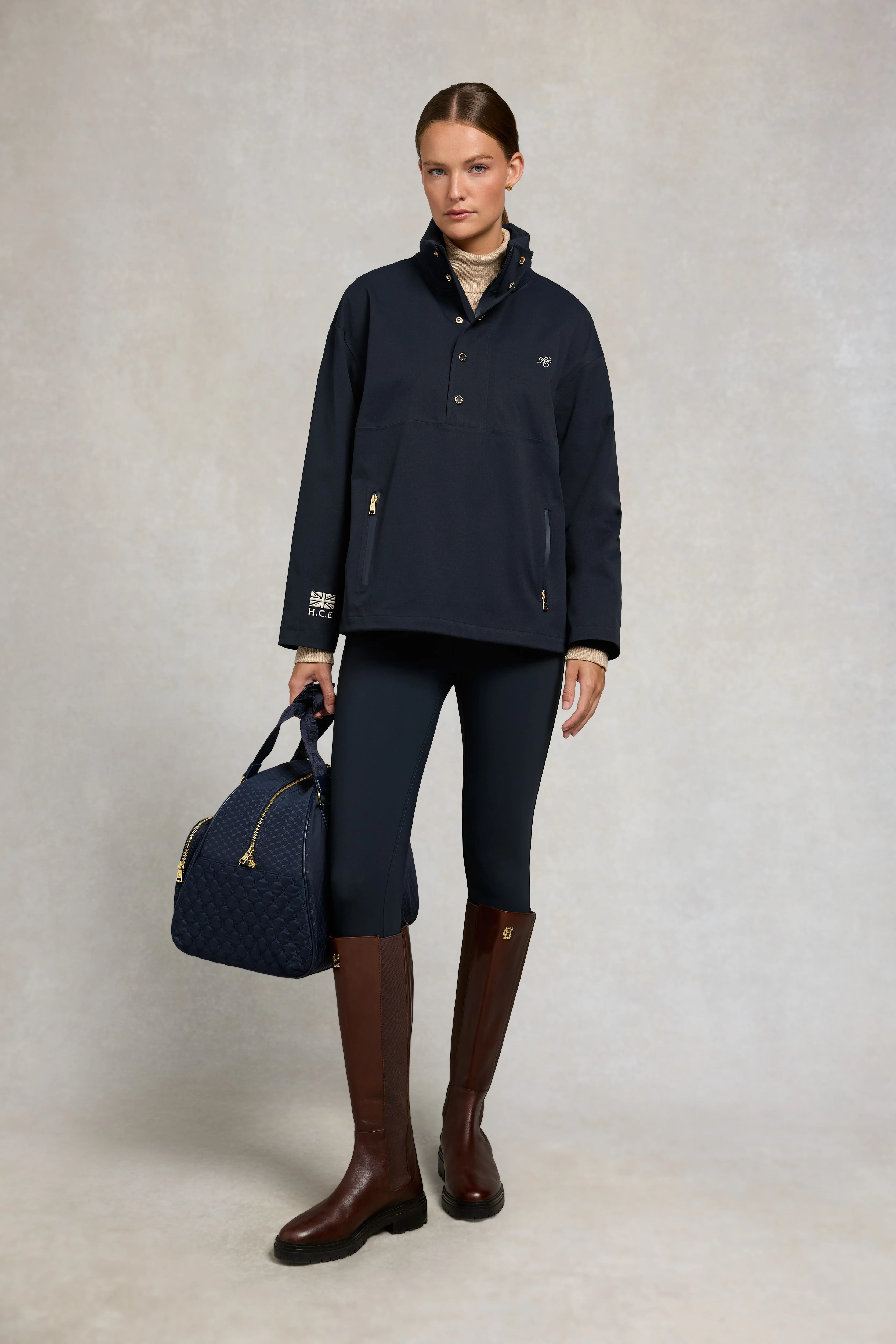 Chiltern Waterproof Quarter Zip Jacket (Ink Navy) - Image 3