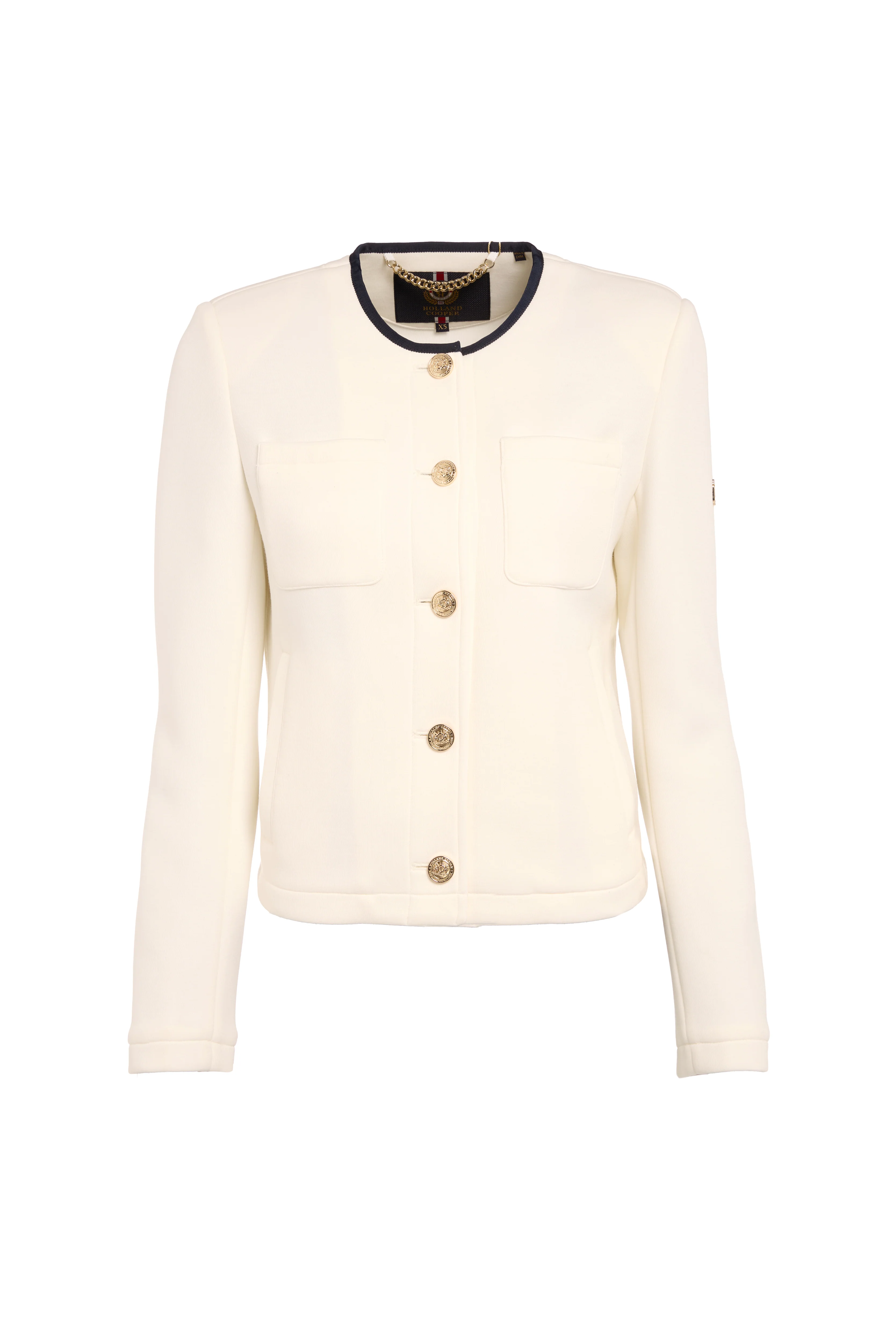 Chloe Jersey Jacket (Cream) - Image 4