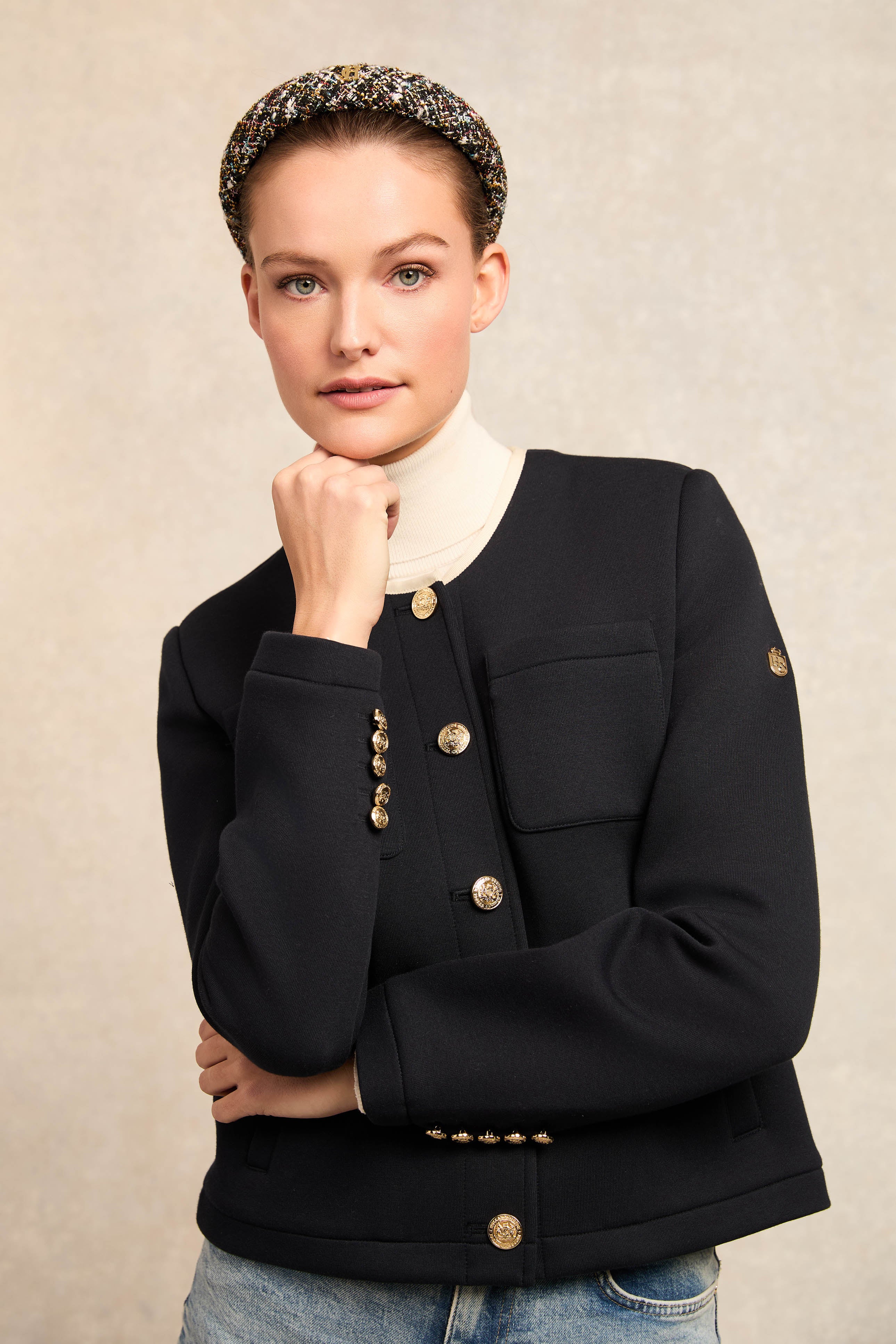Chloe Jersey Jacket (Ink Navy) - Image 2