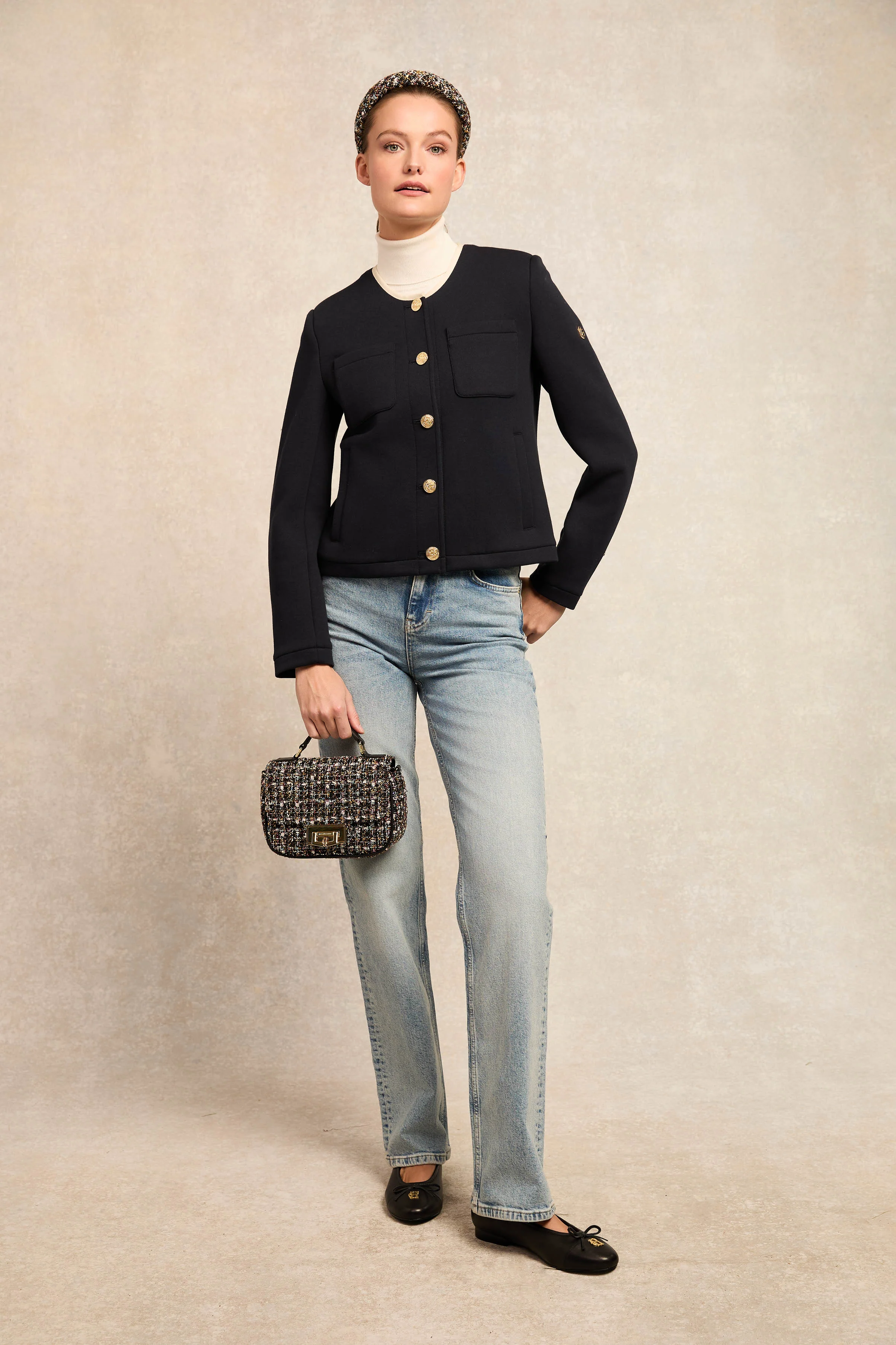 Chloe Jersey Jacket (Ink Navy) - Image 3