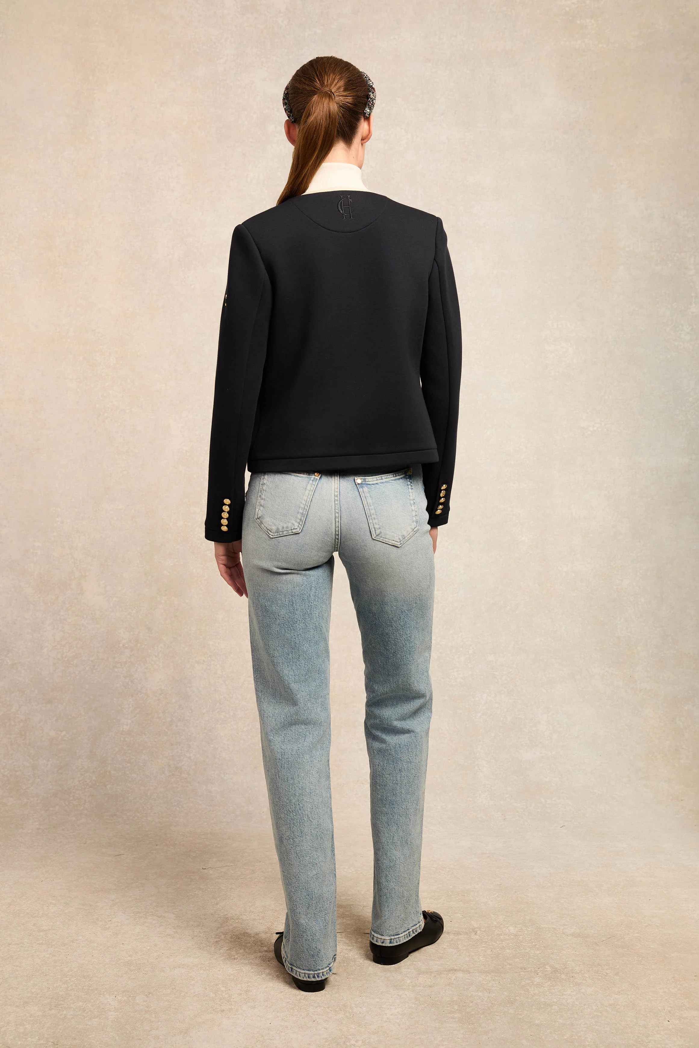 Chloe Jersey Jacket (Ink Navy) - Image 5