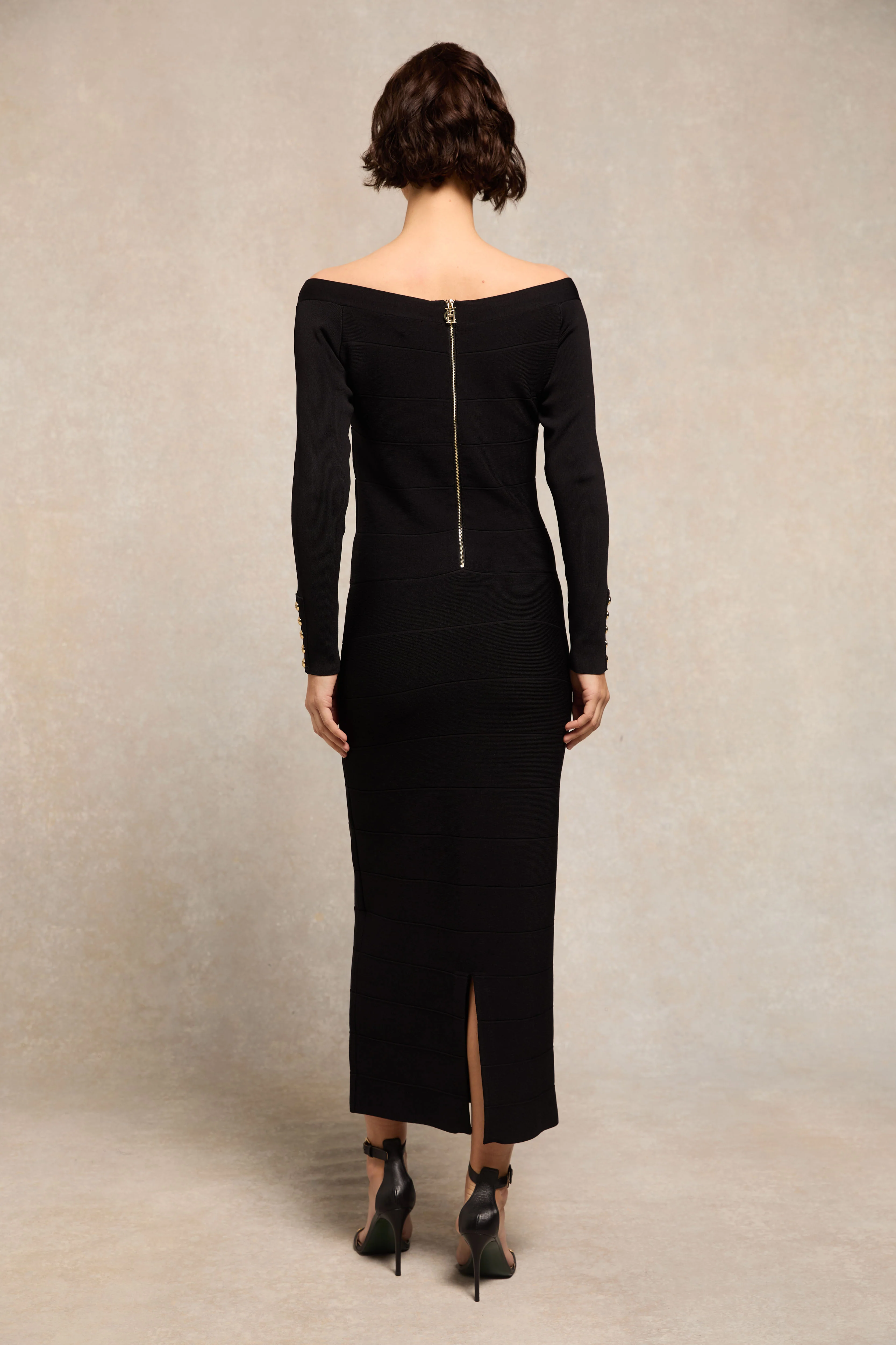 Christina Bandage Dress (Black) - Image 6
