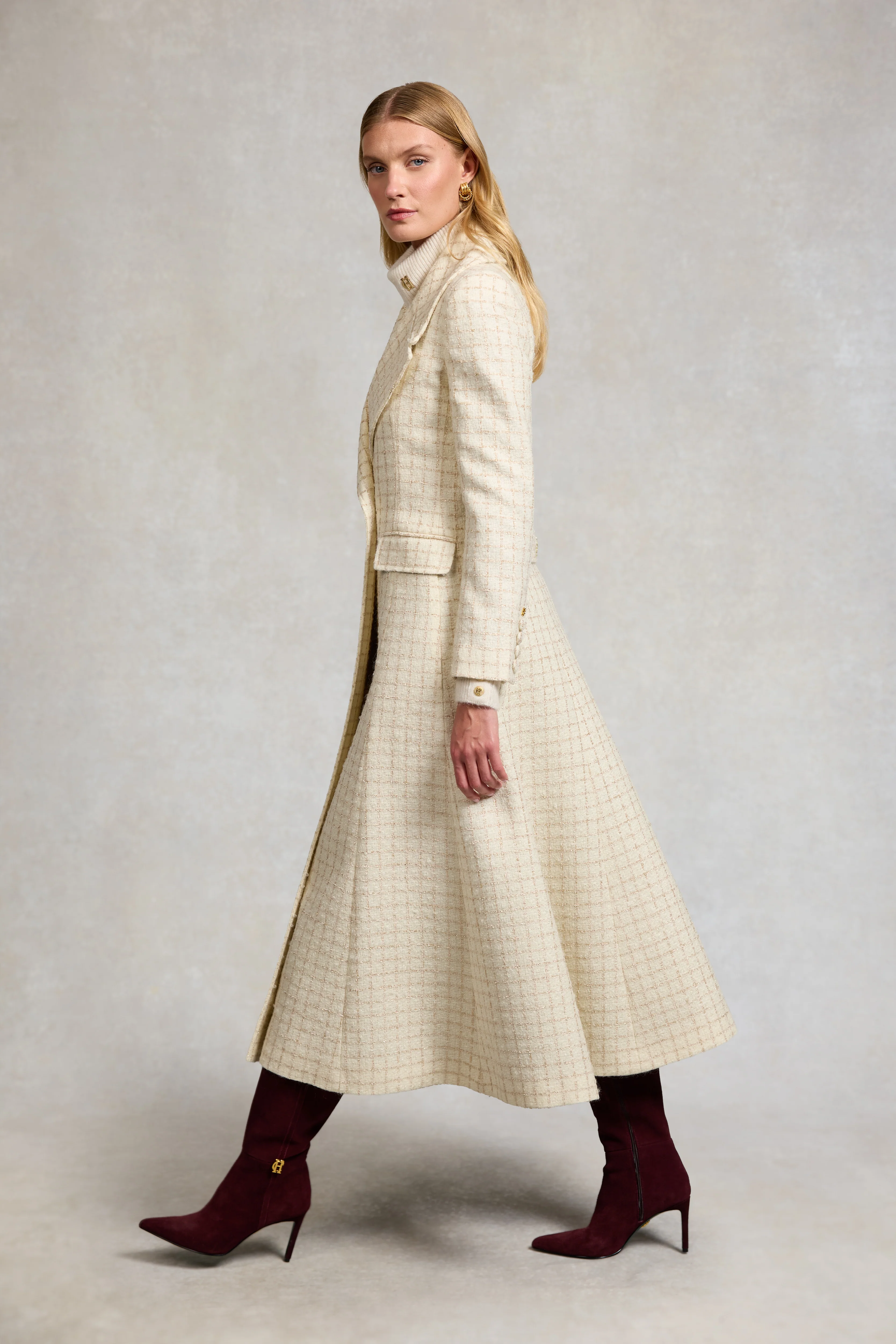 Clarendon Frock Coat (Ivory Sparkle Tweed) - Image 3