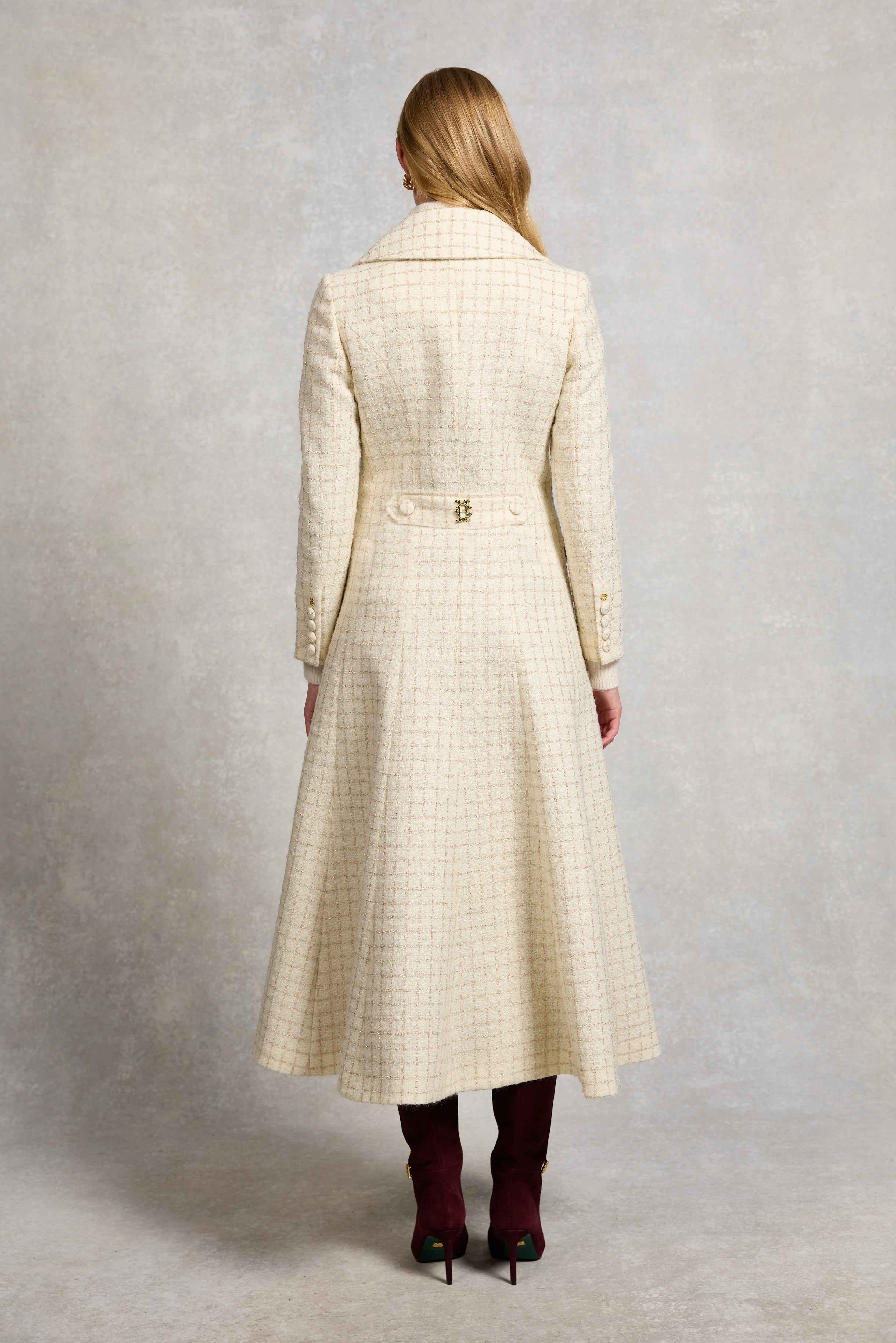 Clarendon Frock Coat (Ivory Sparkle Tweed) - Image 5