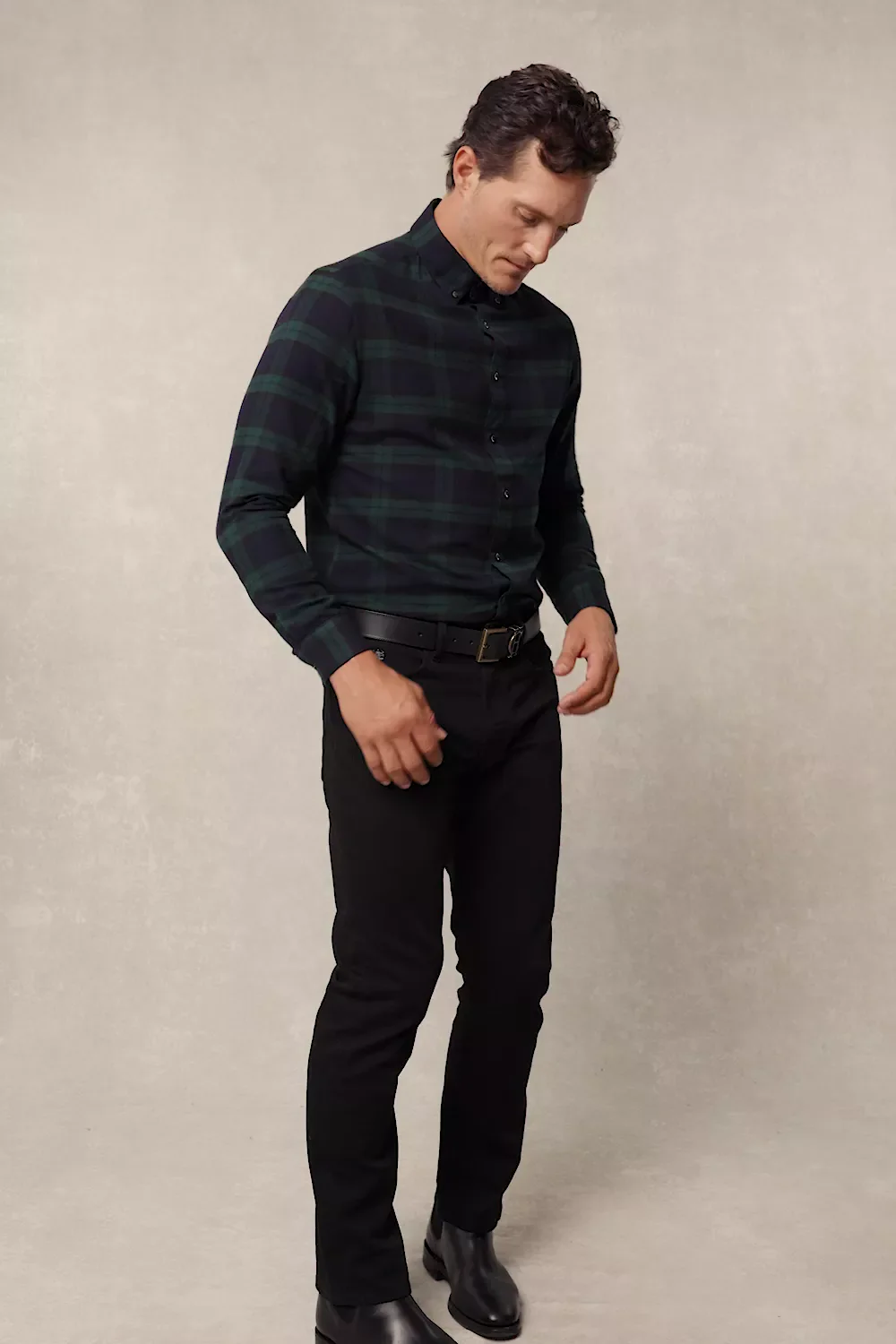 Classic Button Down Shirt (Brushed Blackwatch) - Image 5