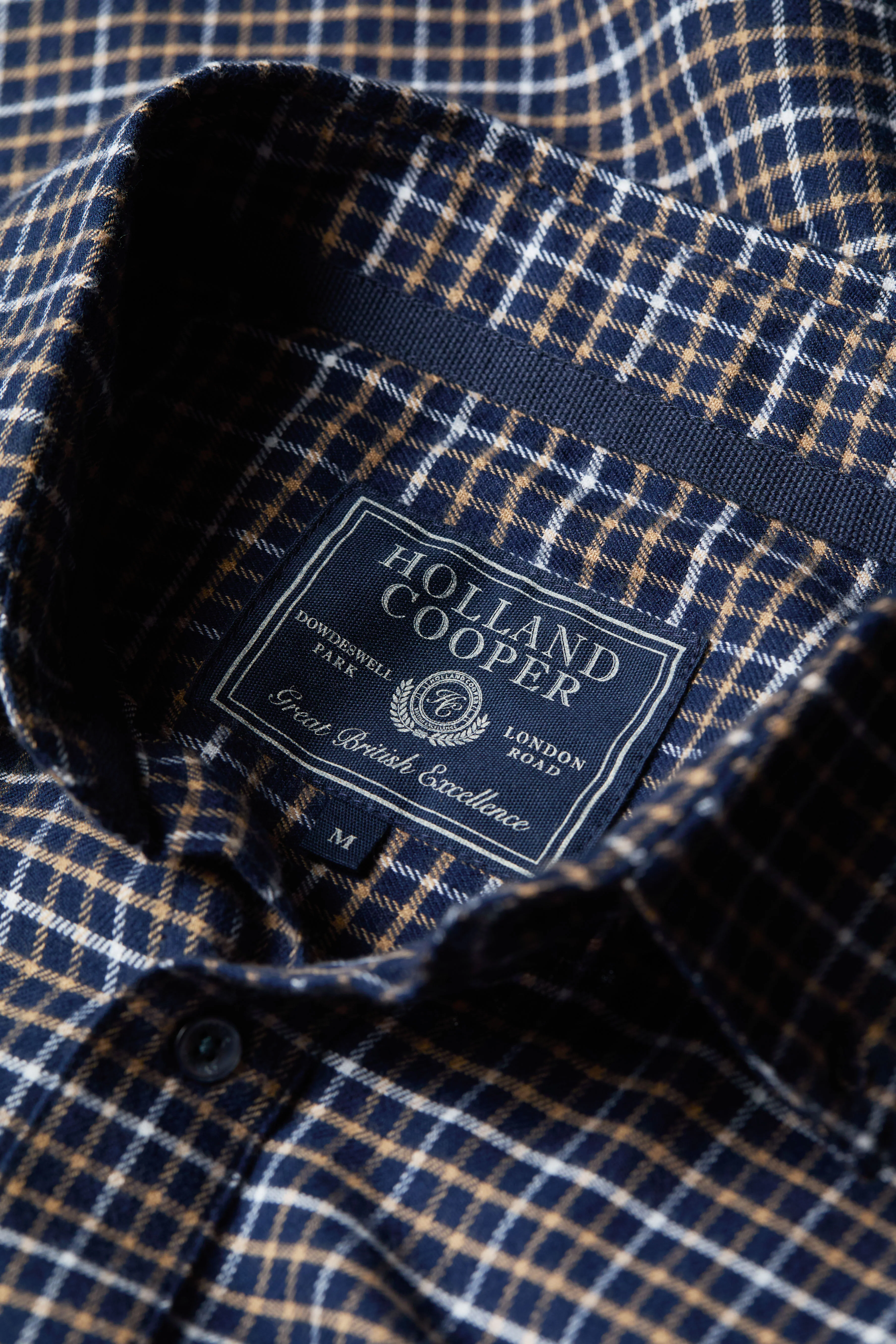 Classic Button Down Shirt (Brushed Cheltenham Navy Check) - Image 7