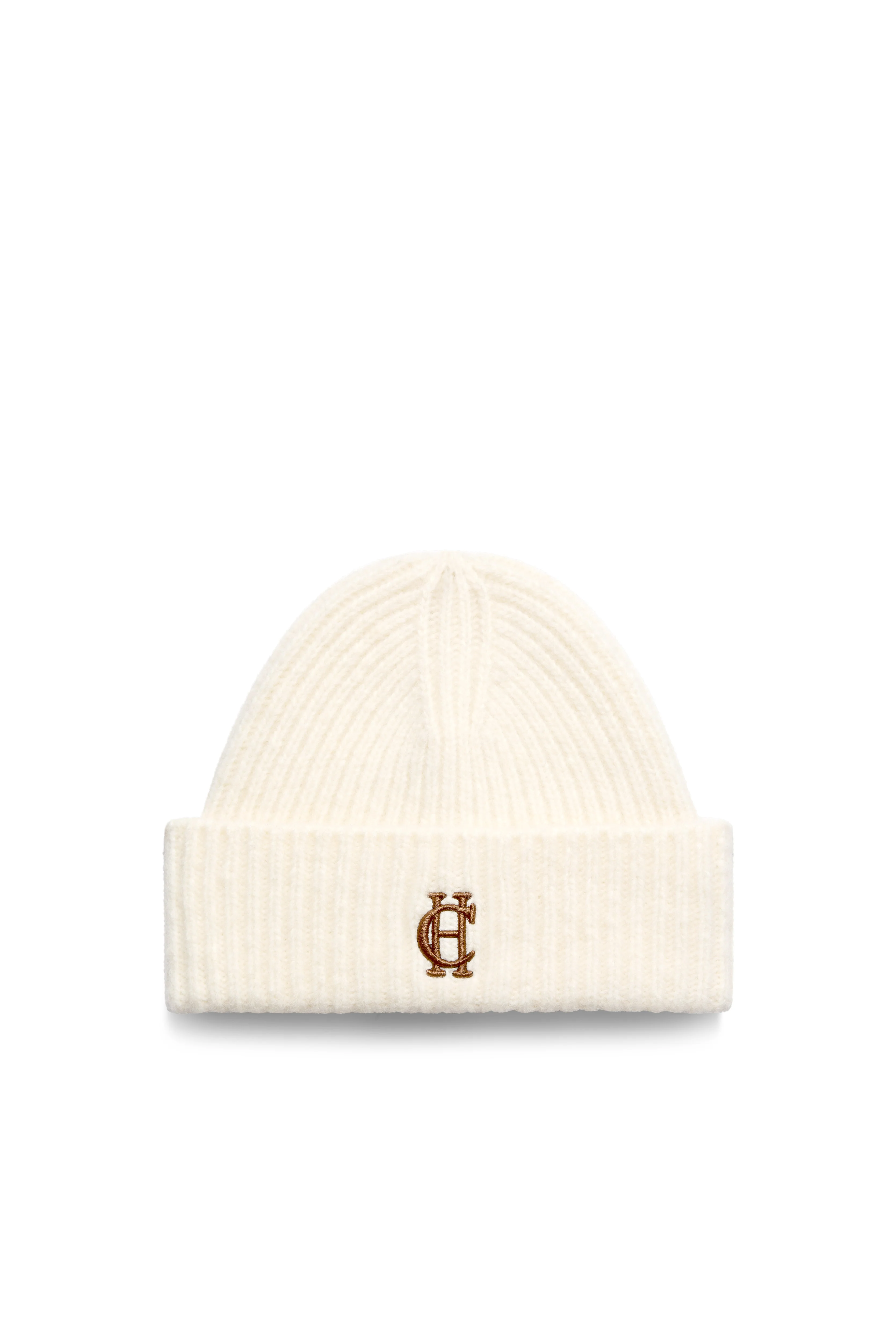 Classic Embroidered Beanie & Glove Set (Cream) - Image 2