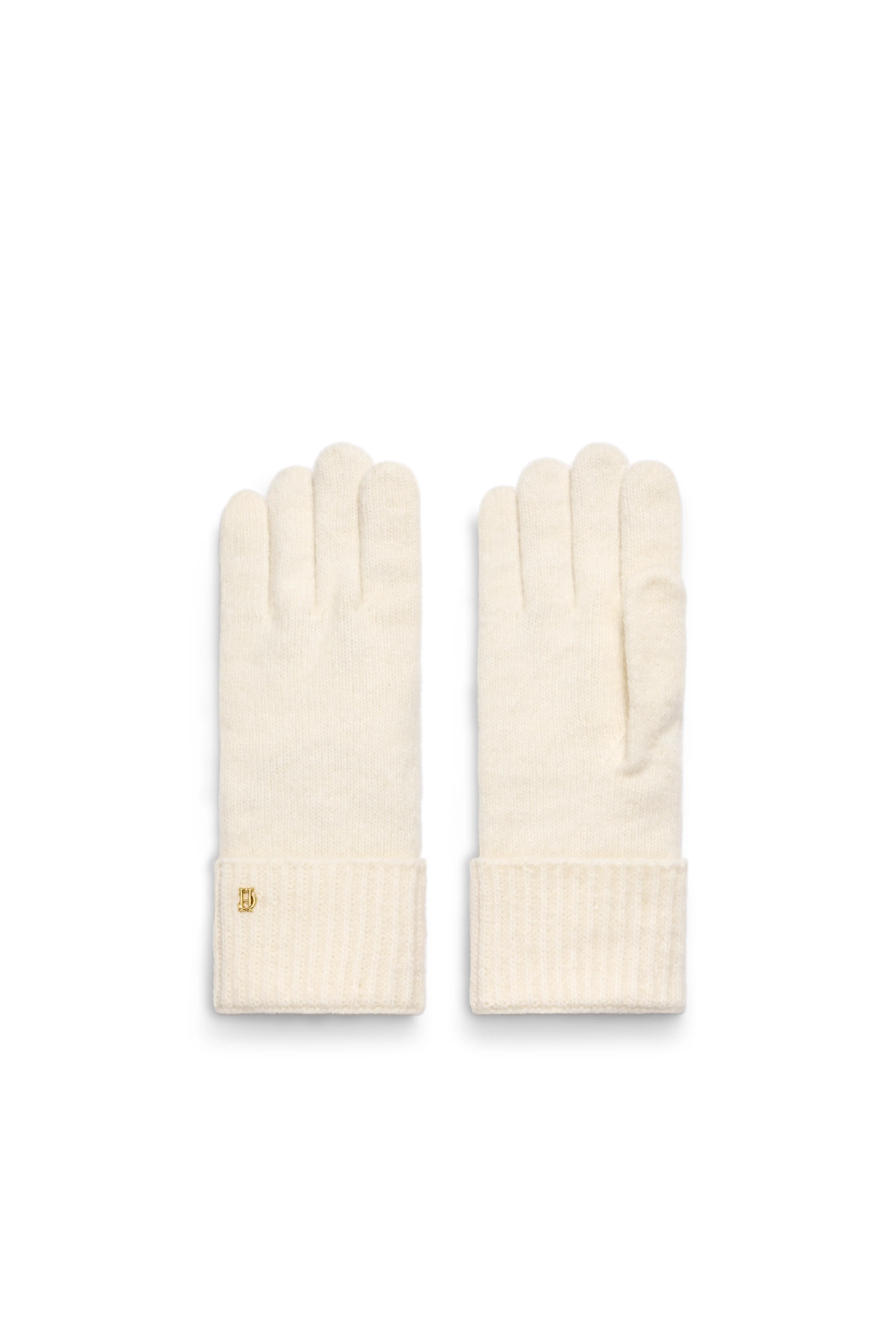 Classic Embroidered Beanie & Glove Set (Cream) - Image 3