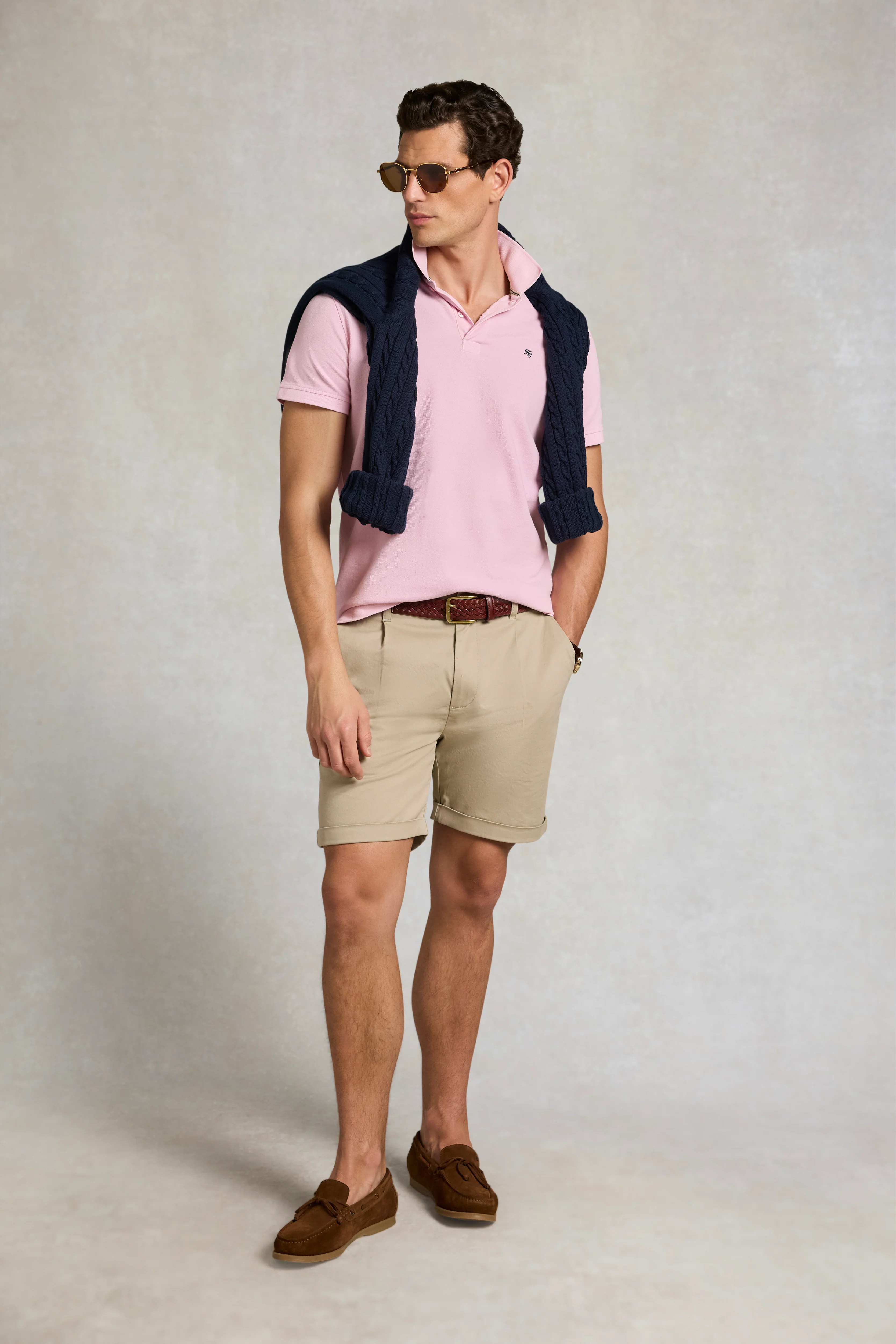 Men's Classic Short Sleeve Polo Shirt (Pink) - Image 4