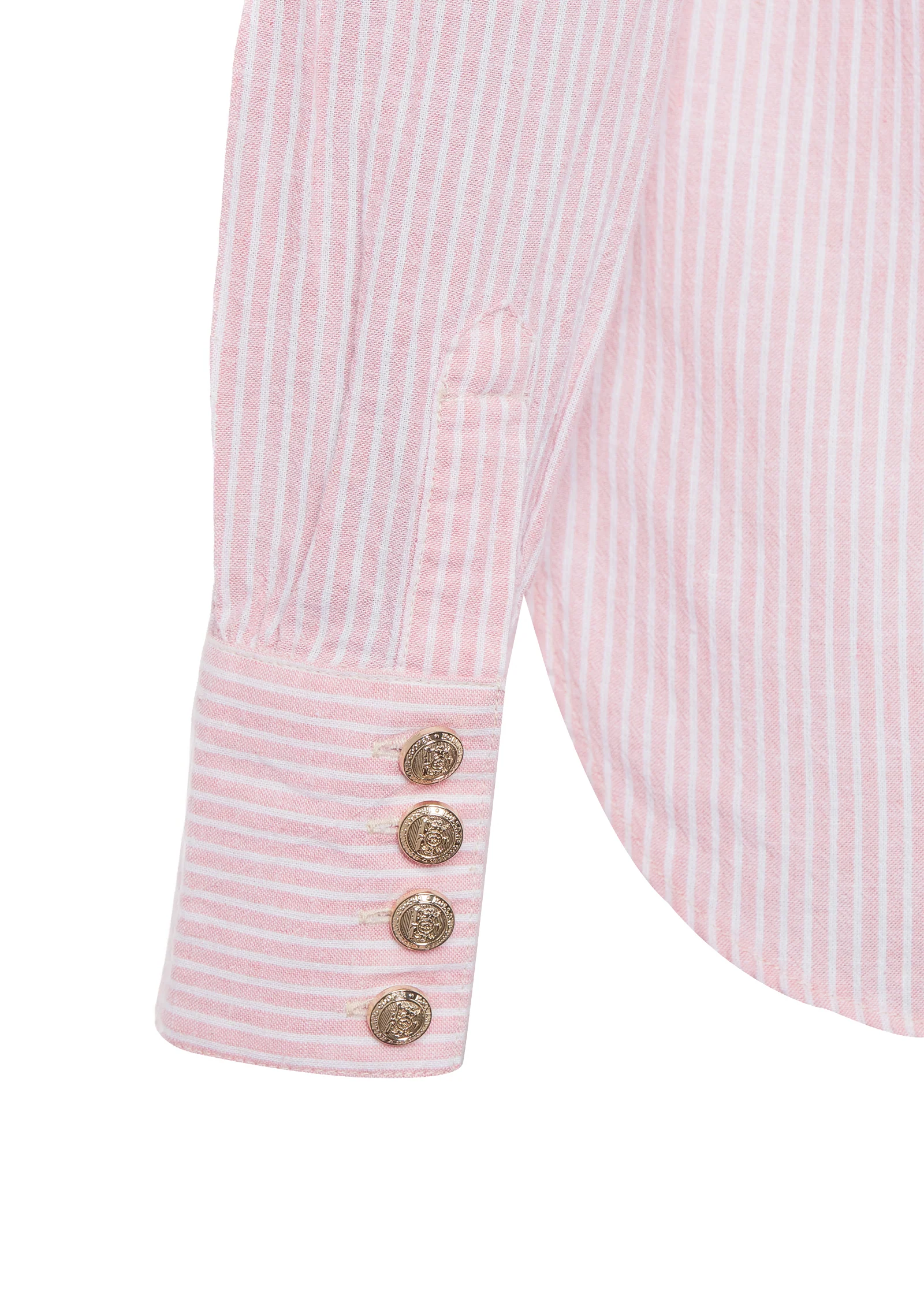 Classic V-Neck Blouse (Pink Stripe) - Image 9