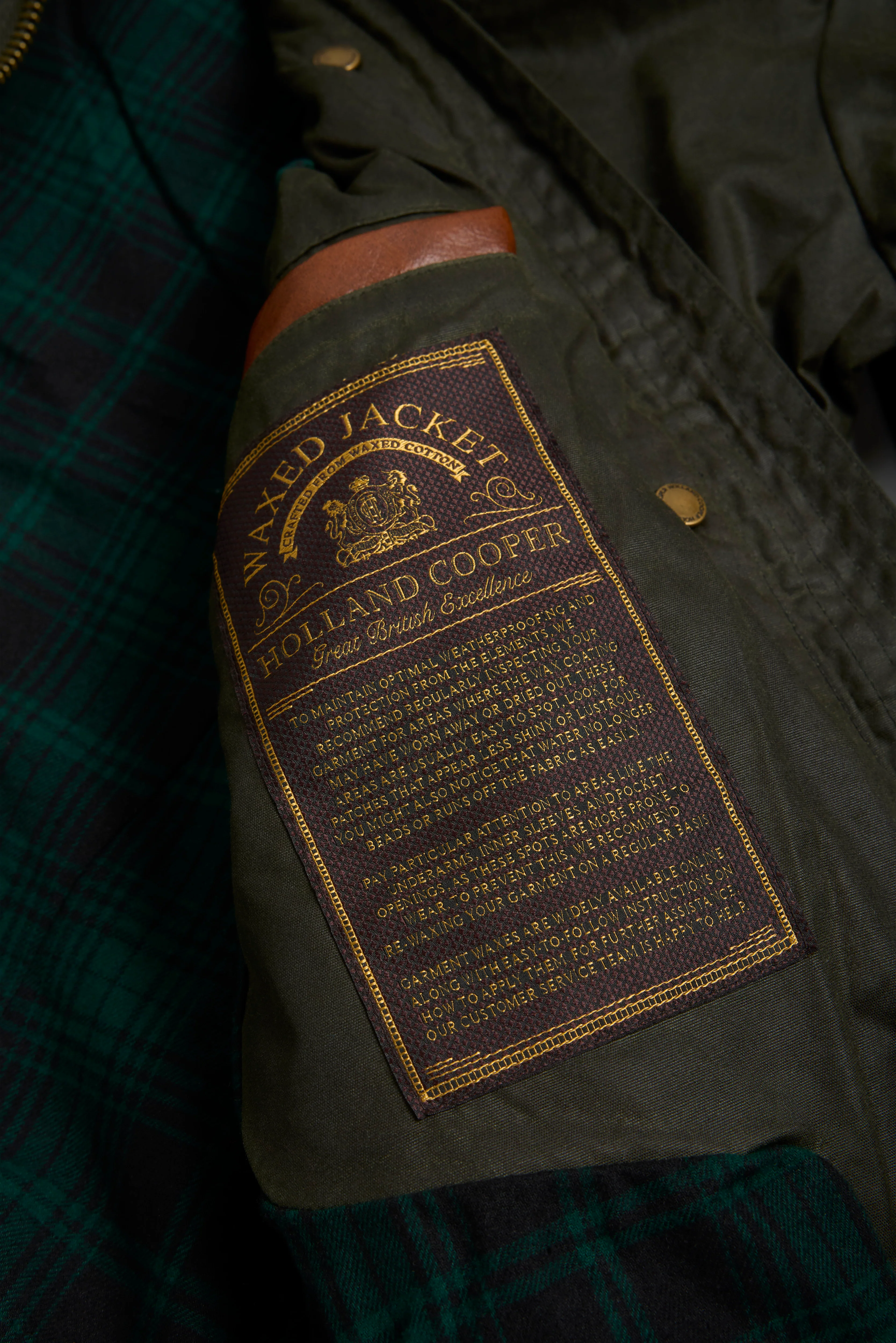 Classic Waxed Jacket (Dark Olive) - Image 11