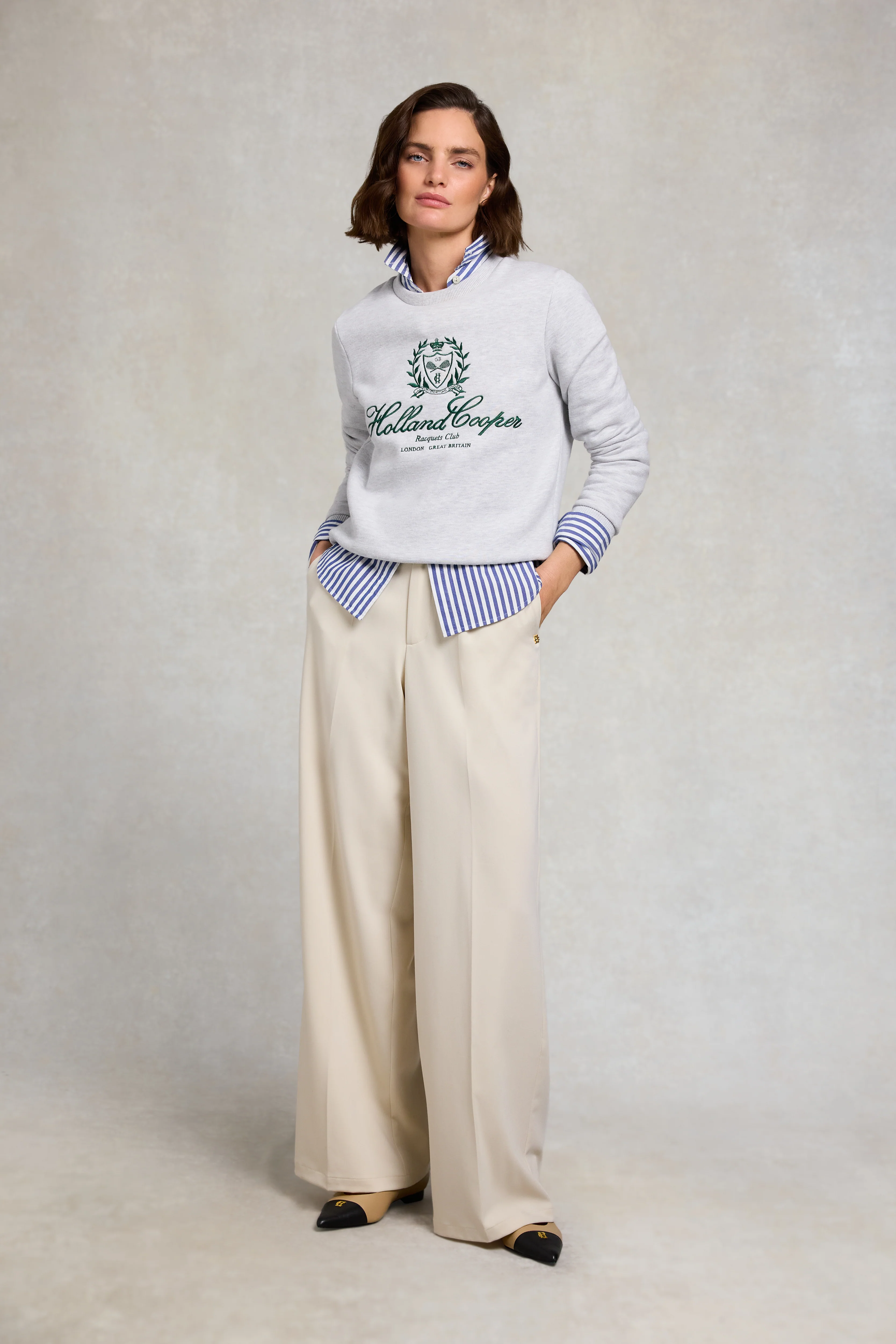 Collegiate Crew Neck Sweat (Ice Marl) - Image 3