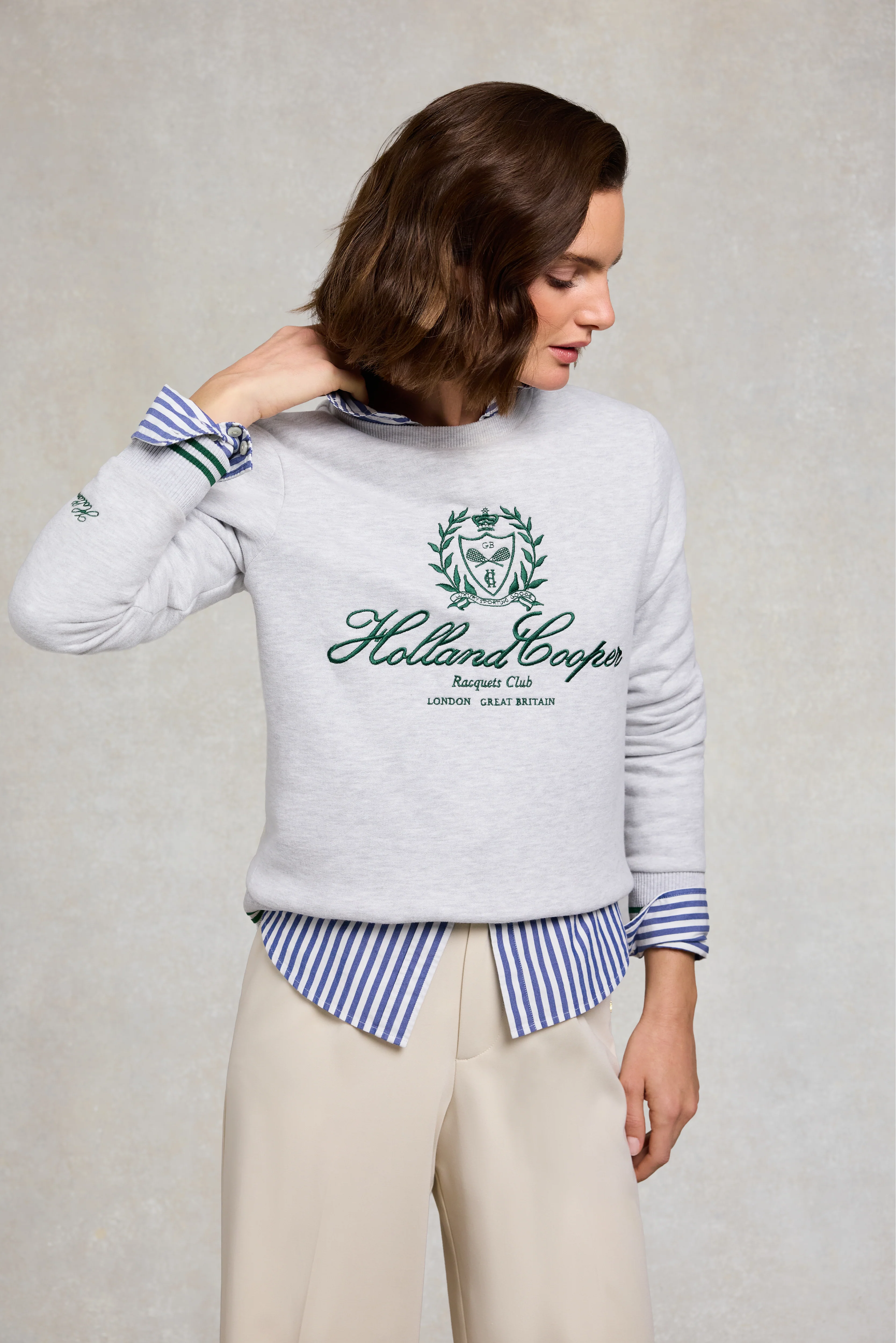 Collegiate Crew Neck Sweat (Ice Marl) - Image 4