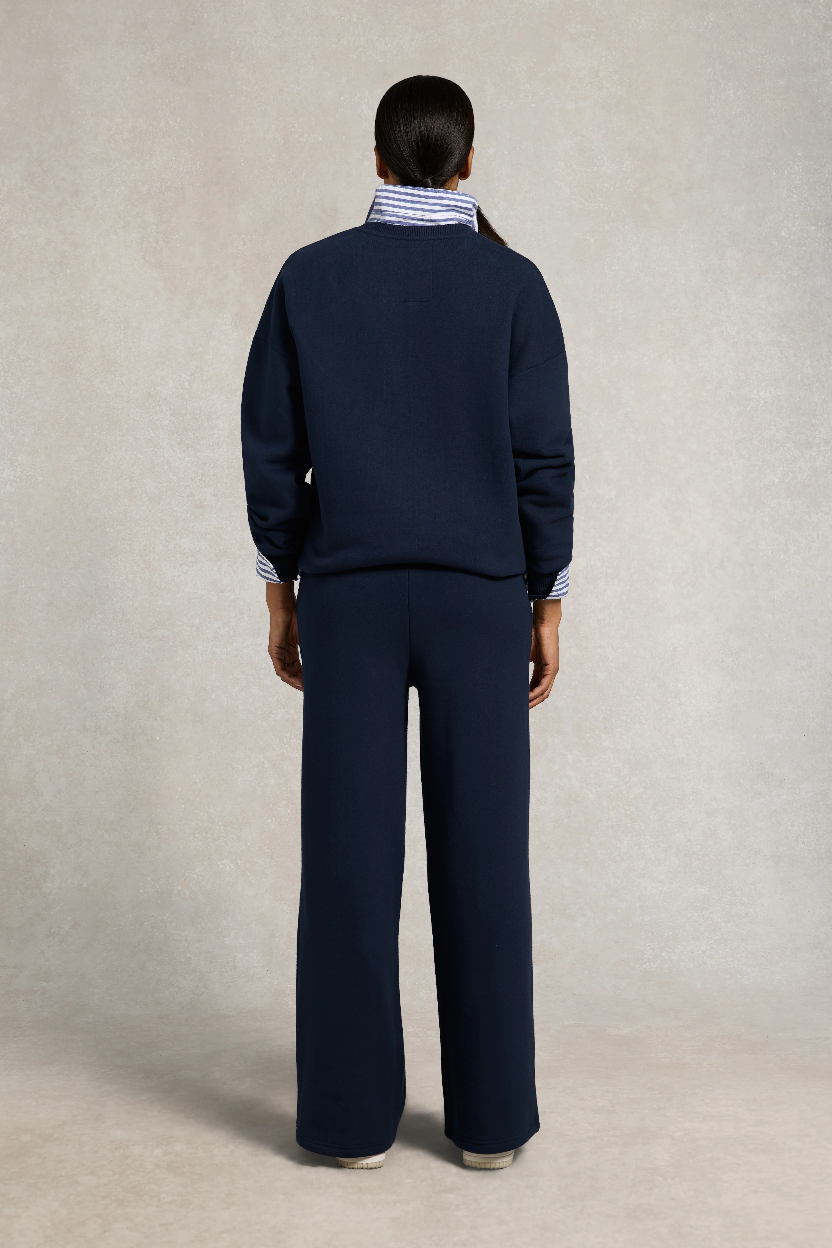 Collegiate Wide Leg Jogger (Ink Navy) - Image 6