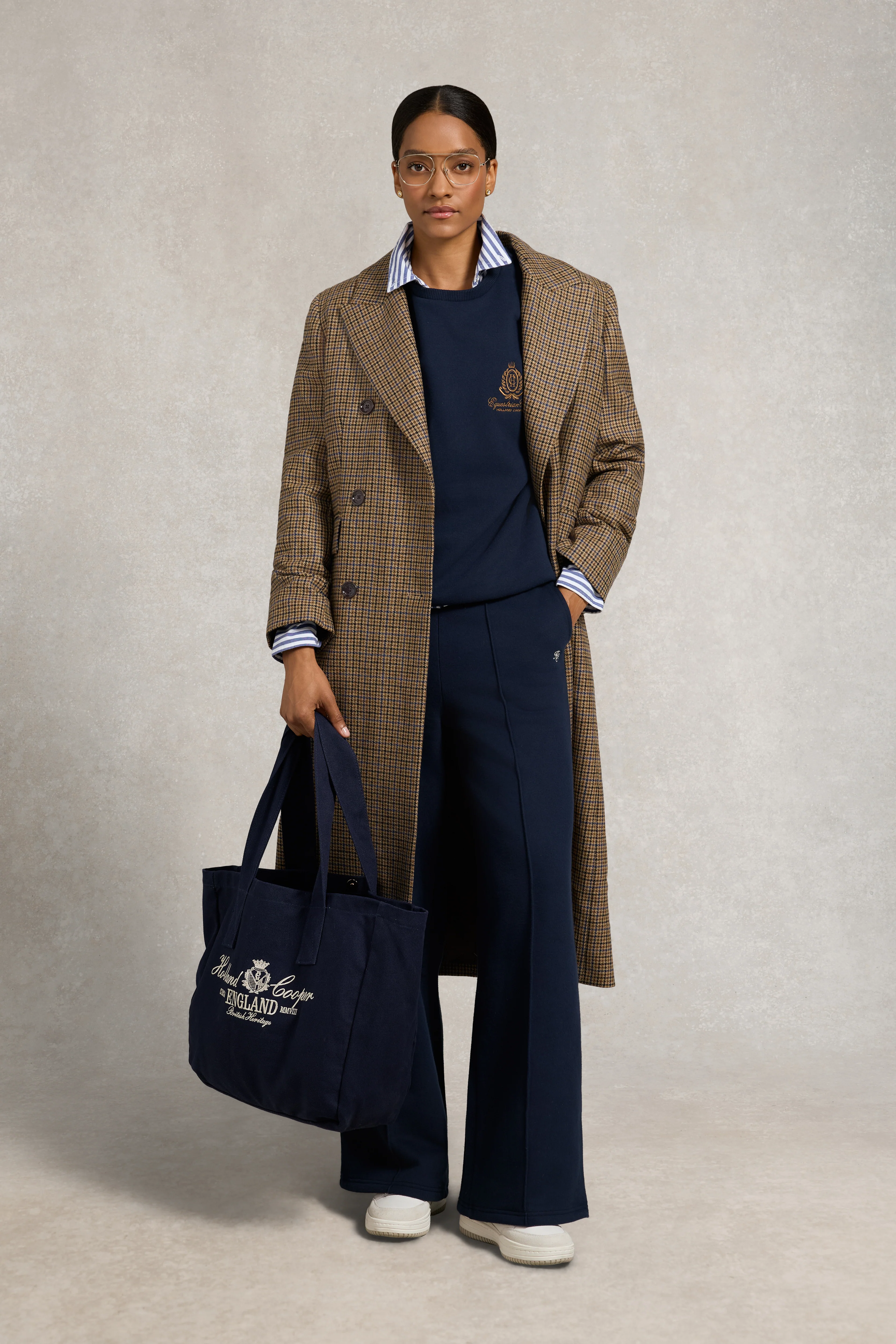 Collegiate Wide Leg Jogger (Ink Navy) - Image 7