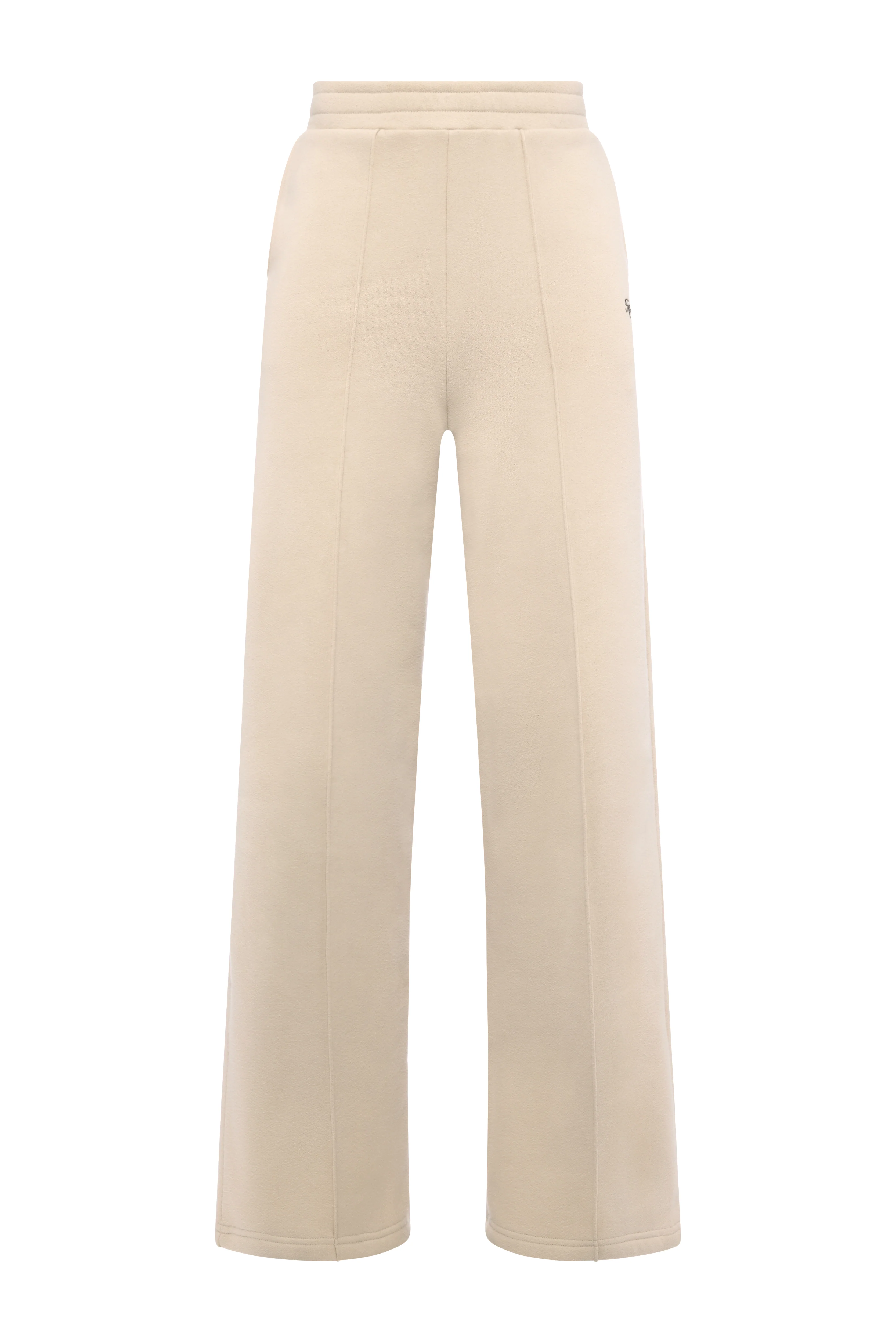 Collegiate Wide Leg Jogger (Stone) - Image 4