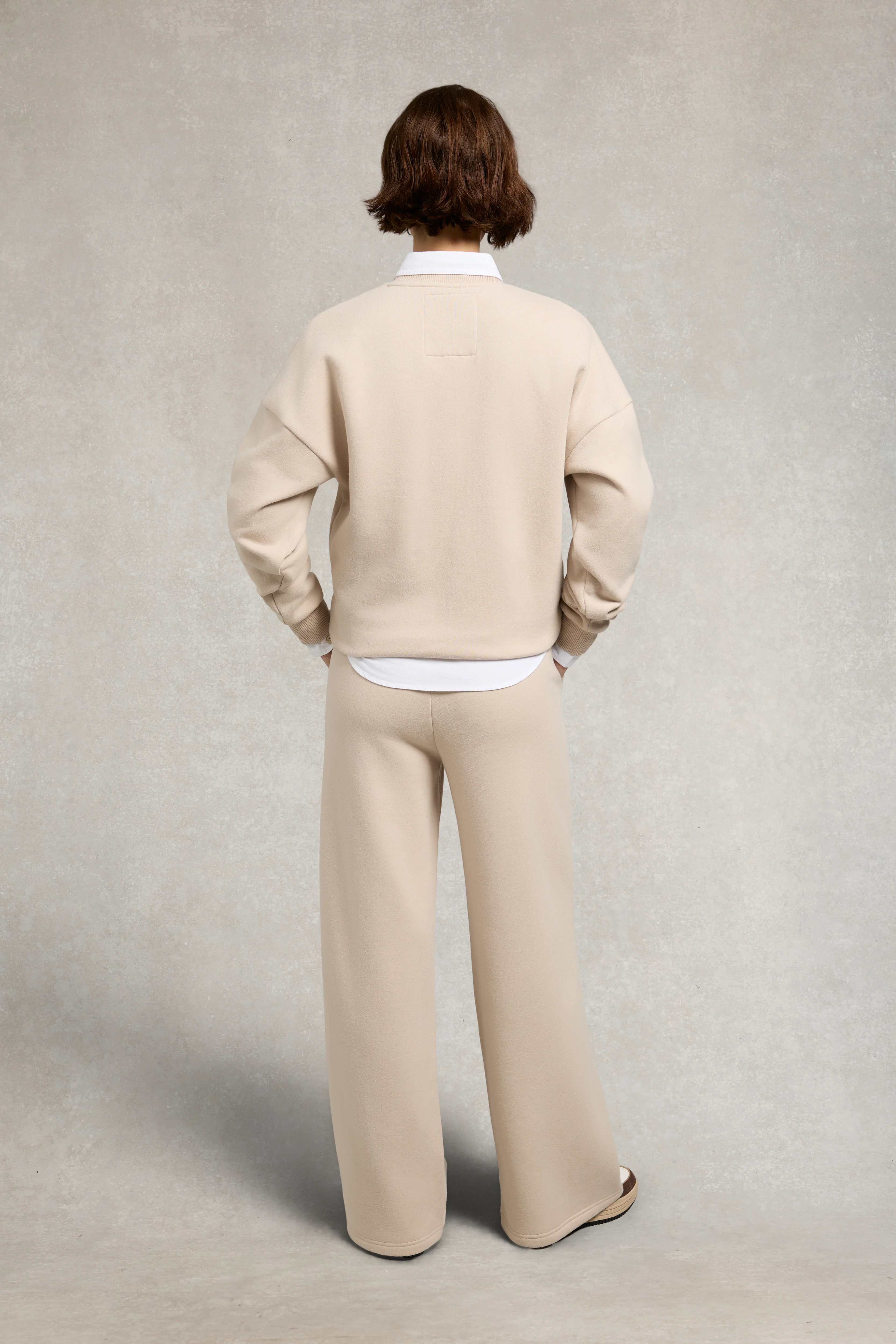 Collegiate Wide Leg Jogger (Stone) - Image 6