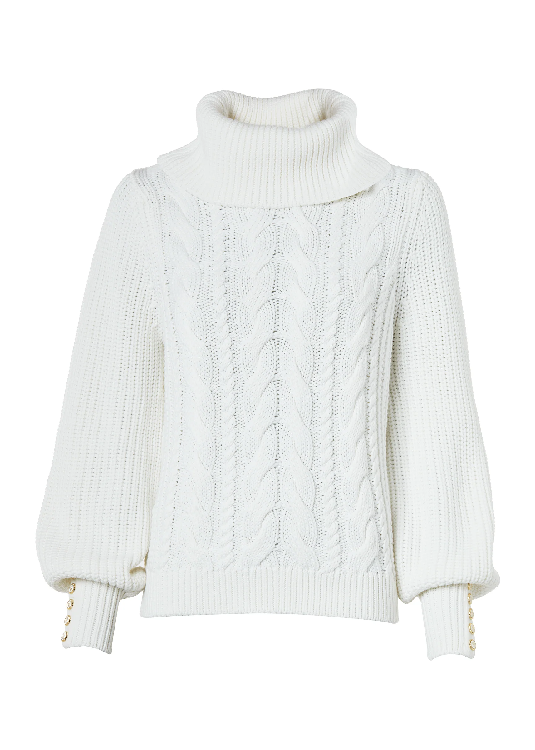 Corded Roll Neck Knit (Natural) - Image 4