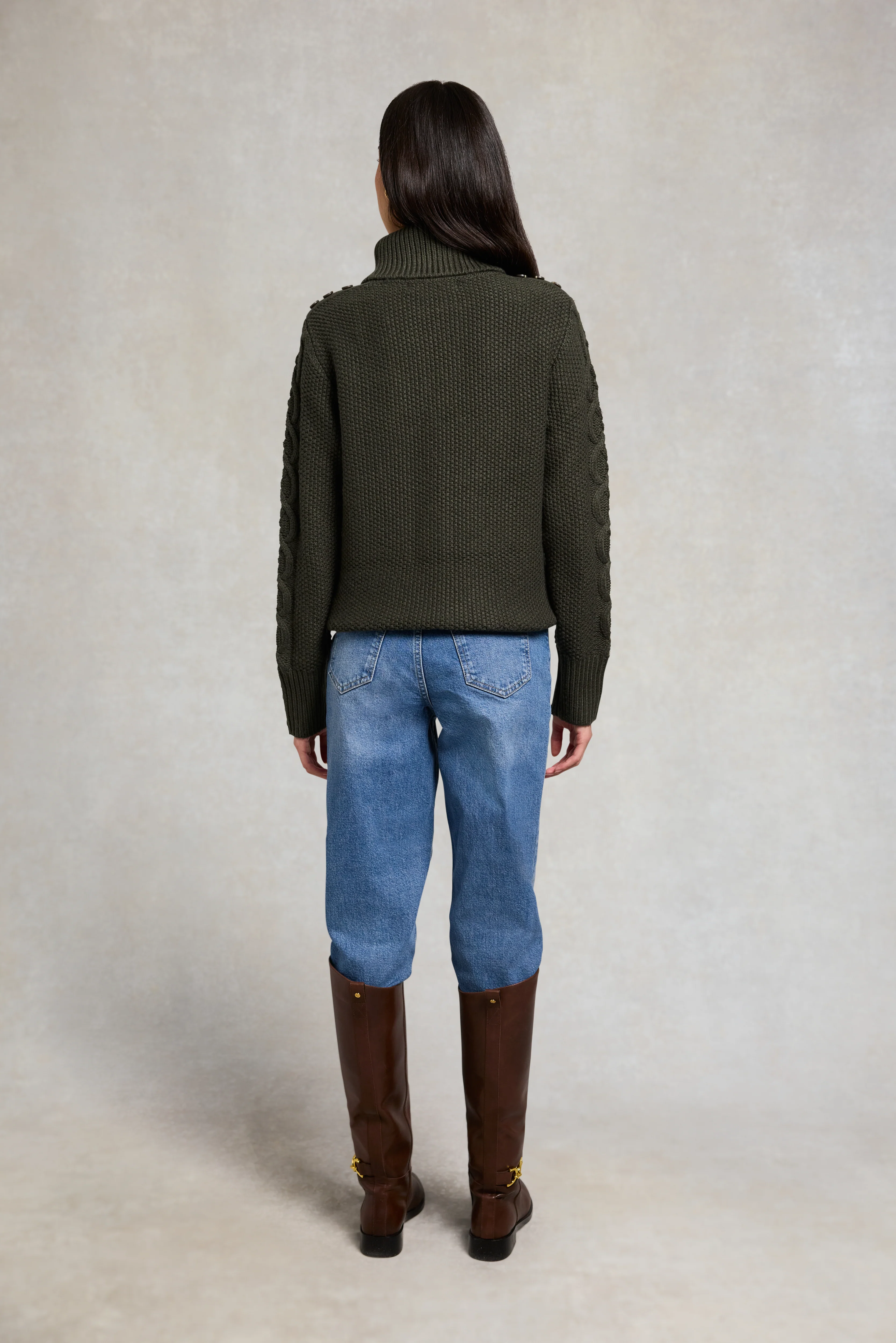 Cortina Roll Neck Knit (Fern Green) - Image 4