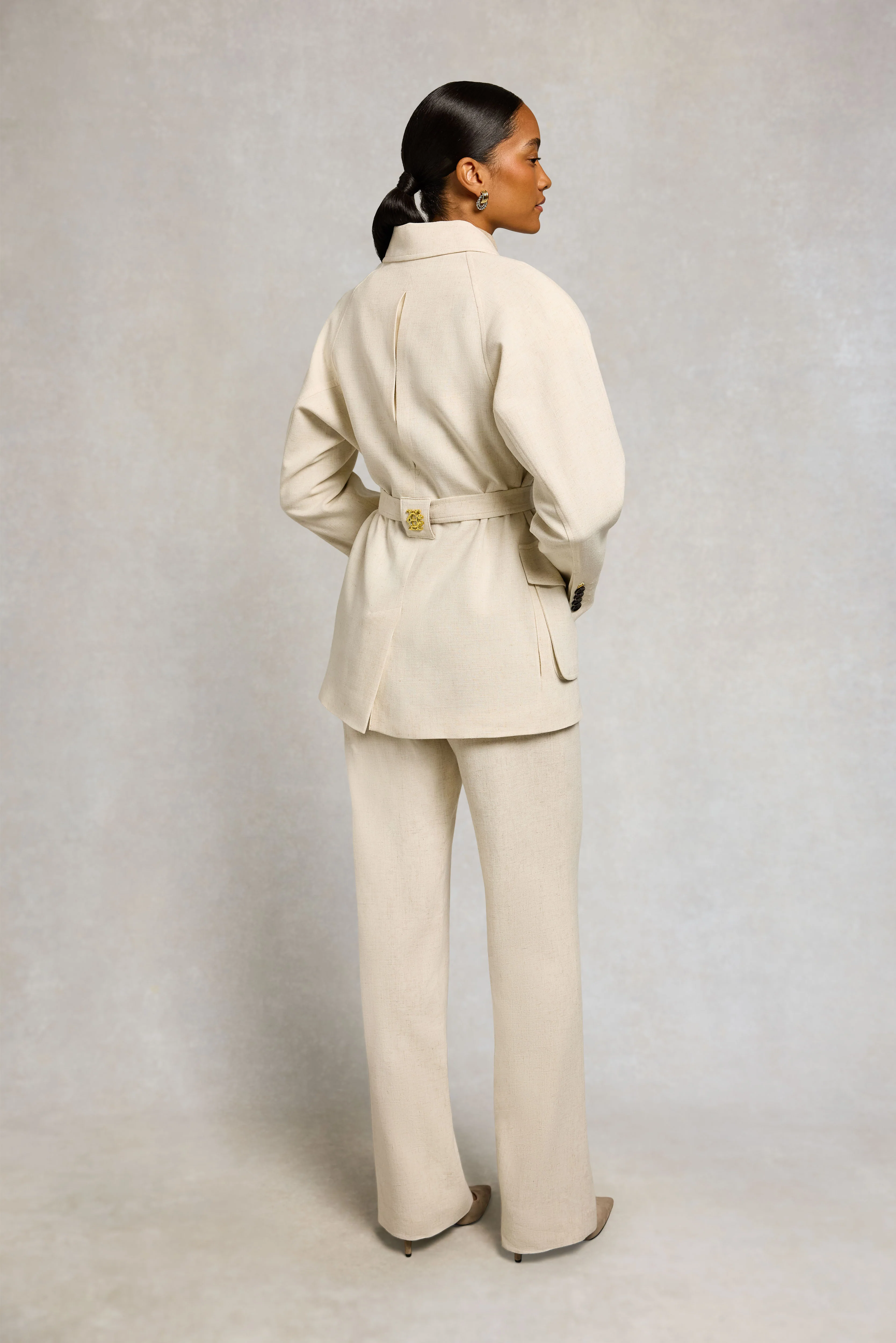 Cotswold Belted Jacket (Natural Linen) - Image 5