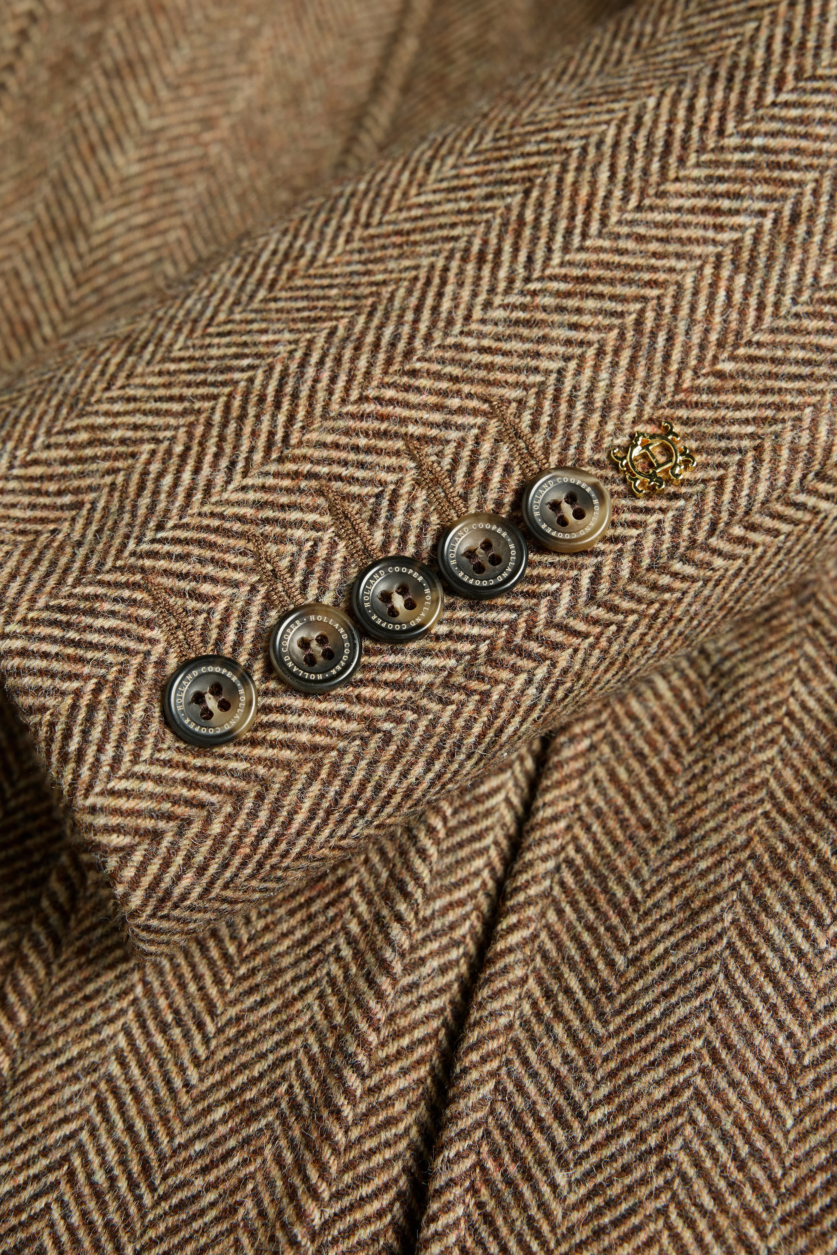 Country Classic Jacket (Large Scale Brown Herringbone) - Image 11