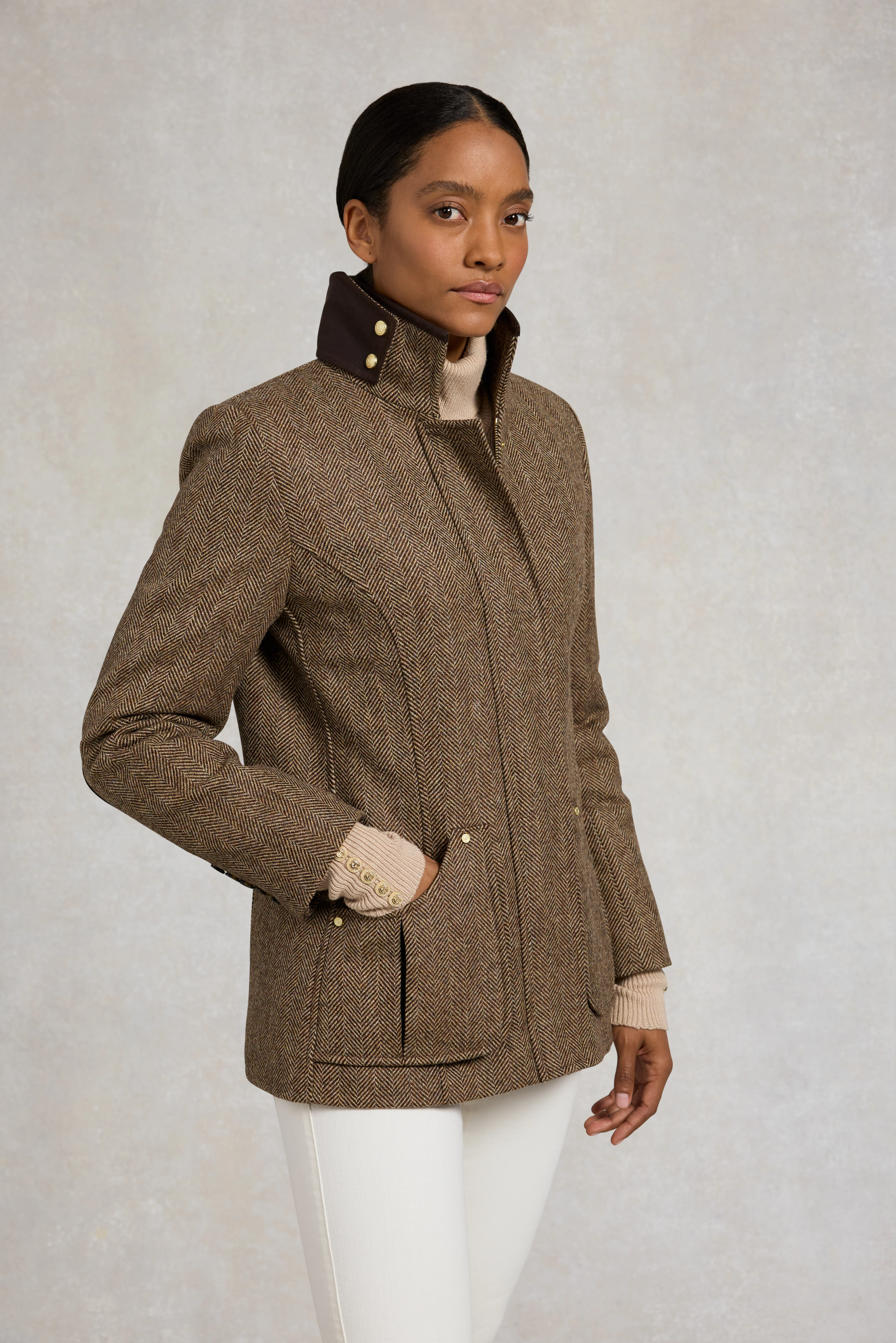 Country Classic Jacket (Large Scale Brown Herringbone) - Image 8