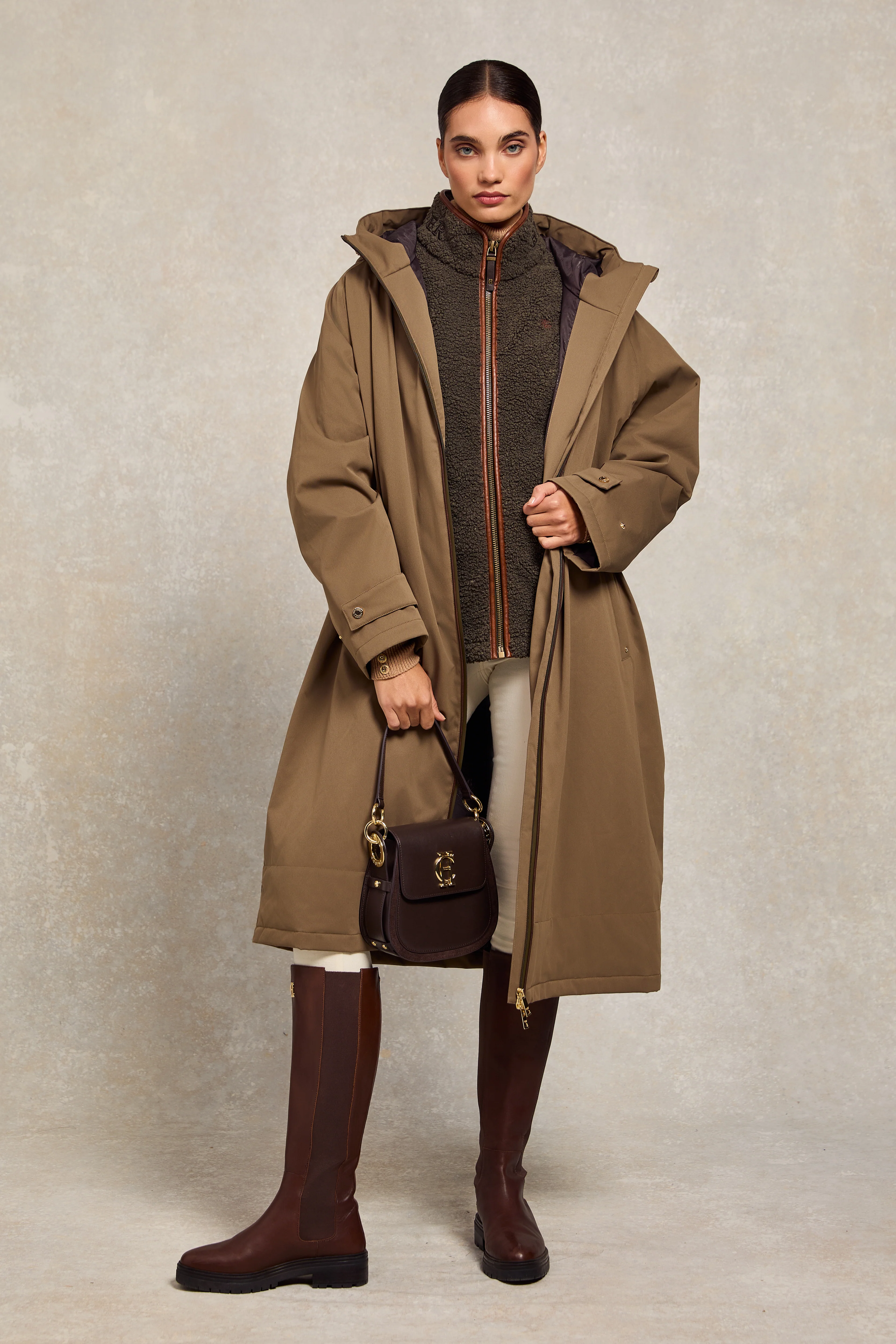 Country Fleece Gilet (Khaki Borg) - Image 3