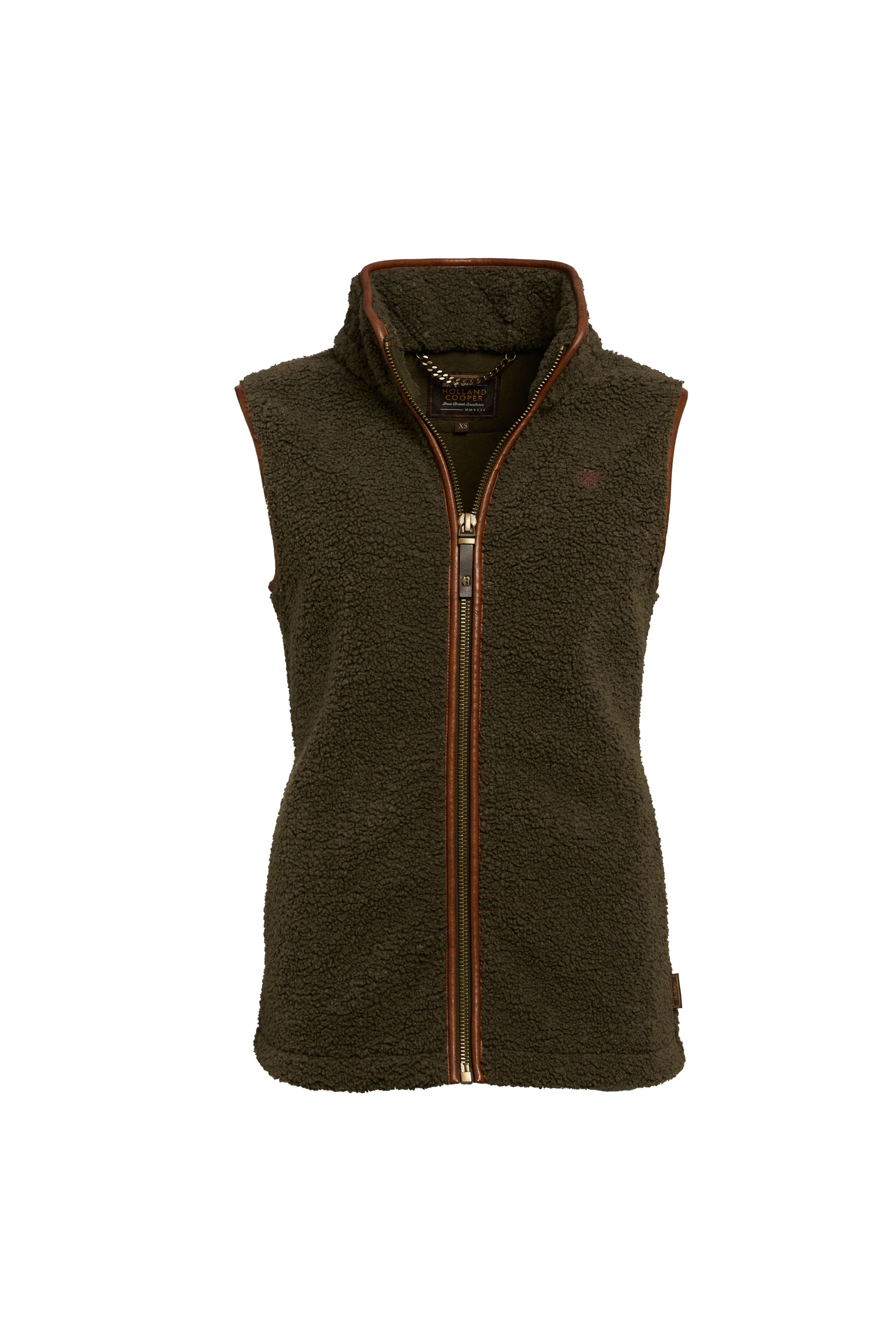Country Fleece Gilet (Khaki Borg) - Image 4