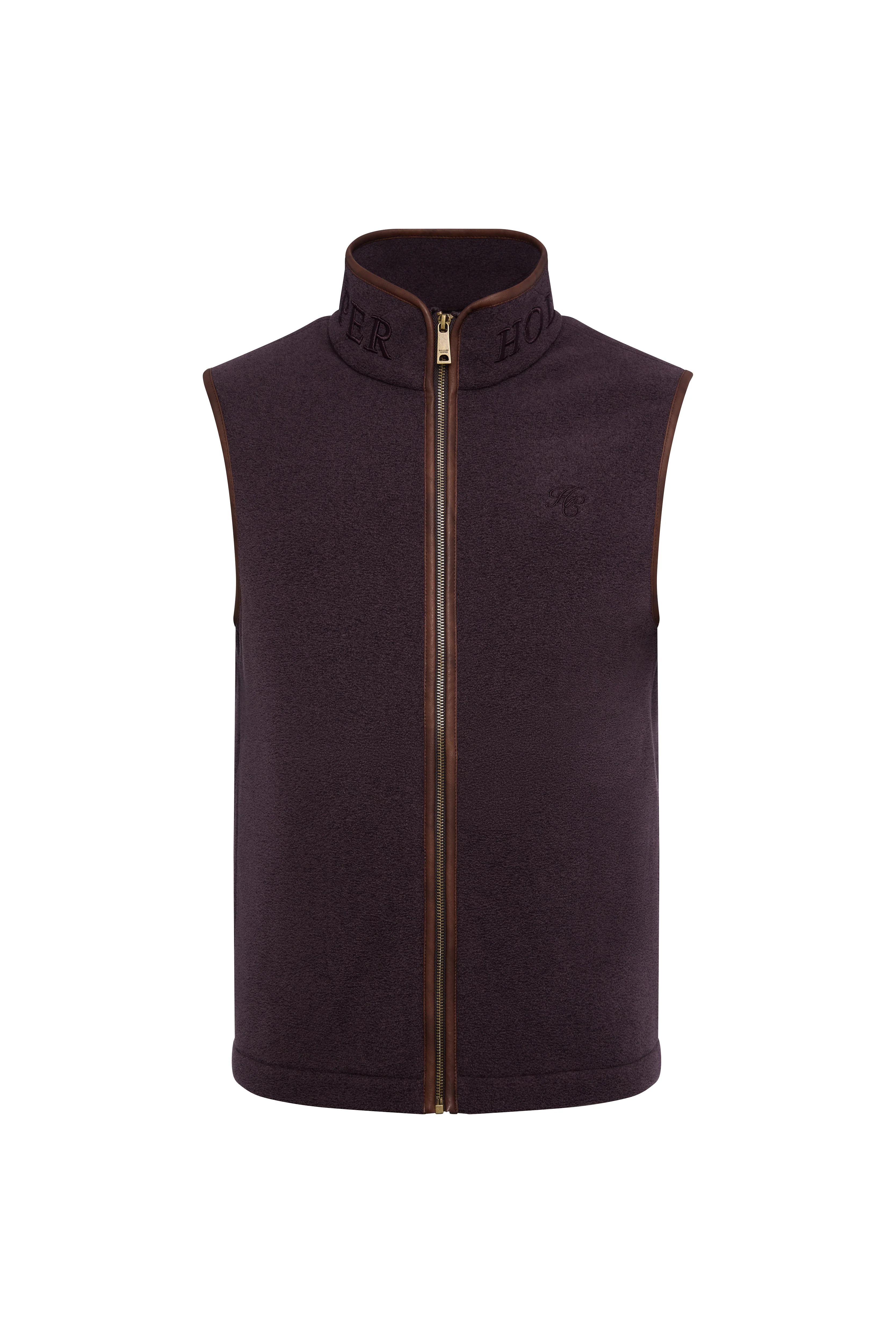Men's Country Fleece Gilet (Claret) - Image 4