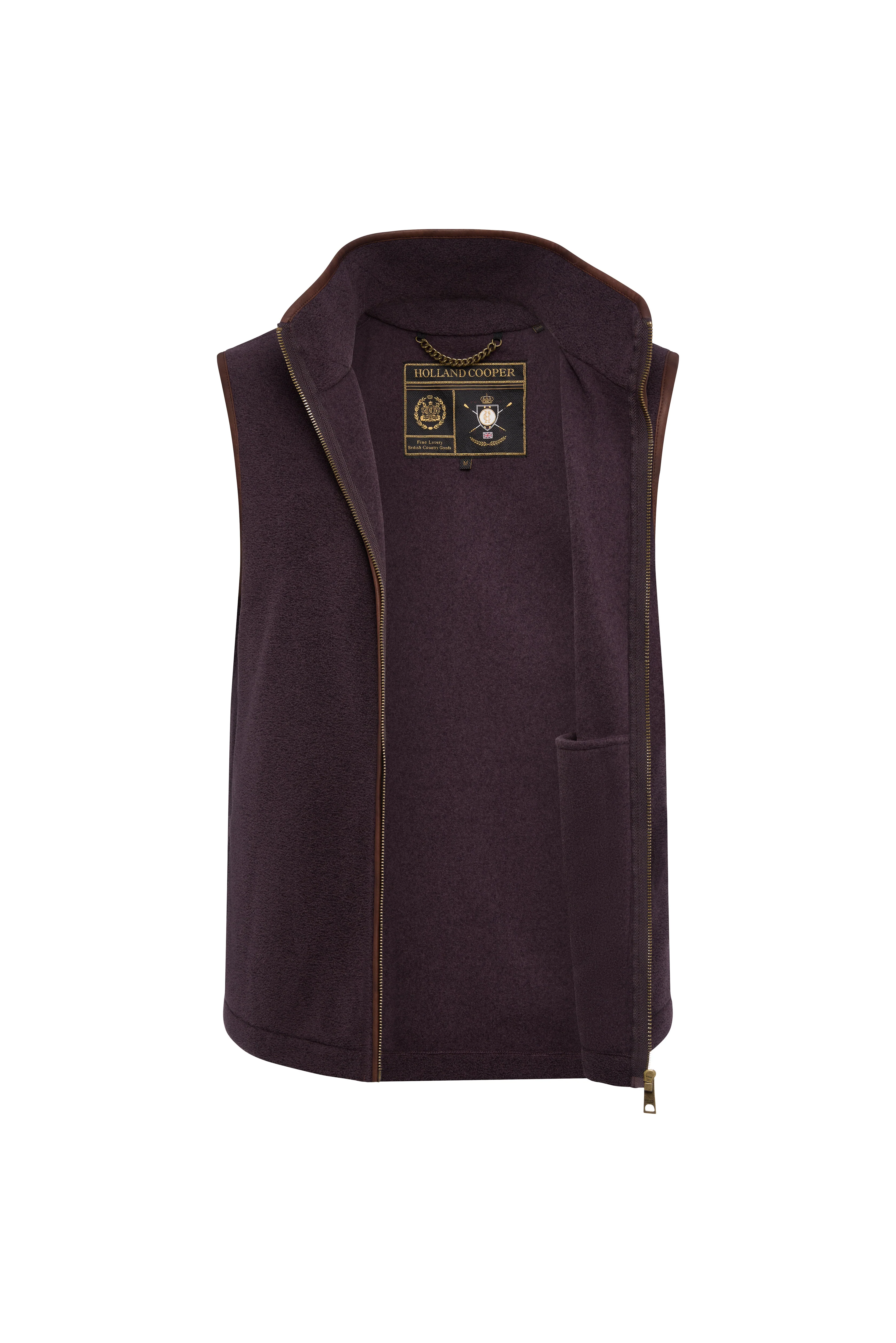 Men's Country Fleece Gilet (Claret) - Image 7