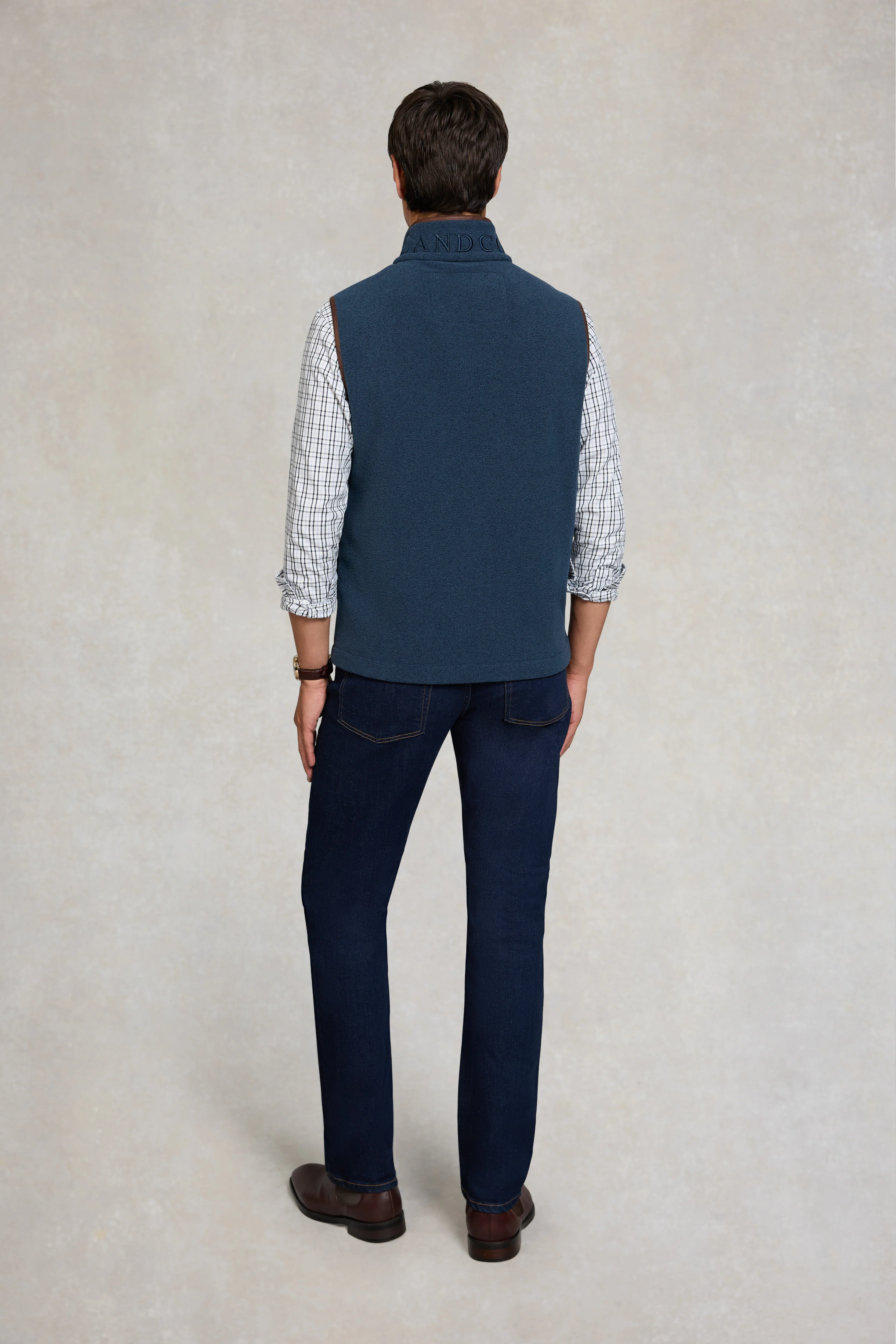 Men's Country Fleece Gilet (Dusty Blue) - Image 5