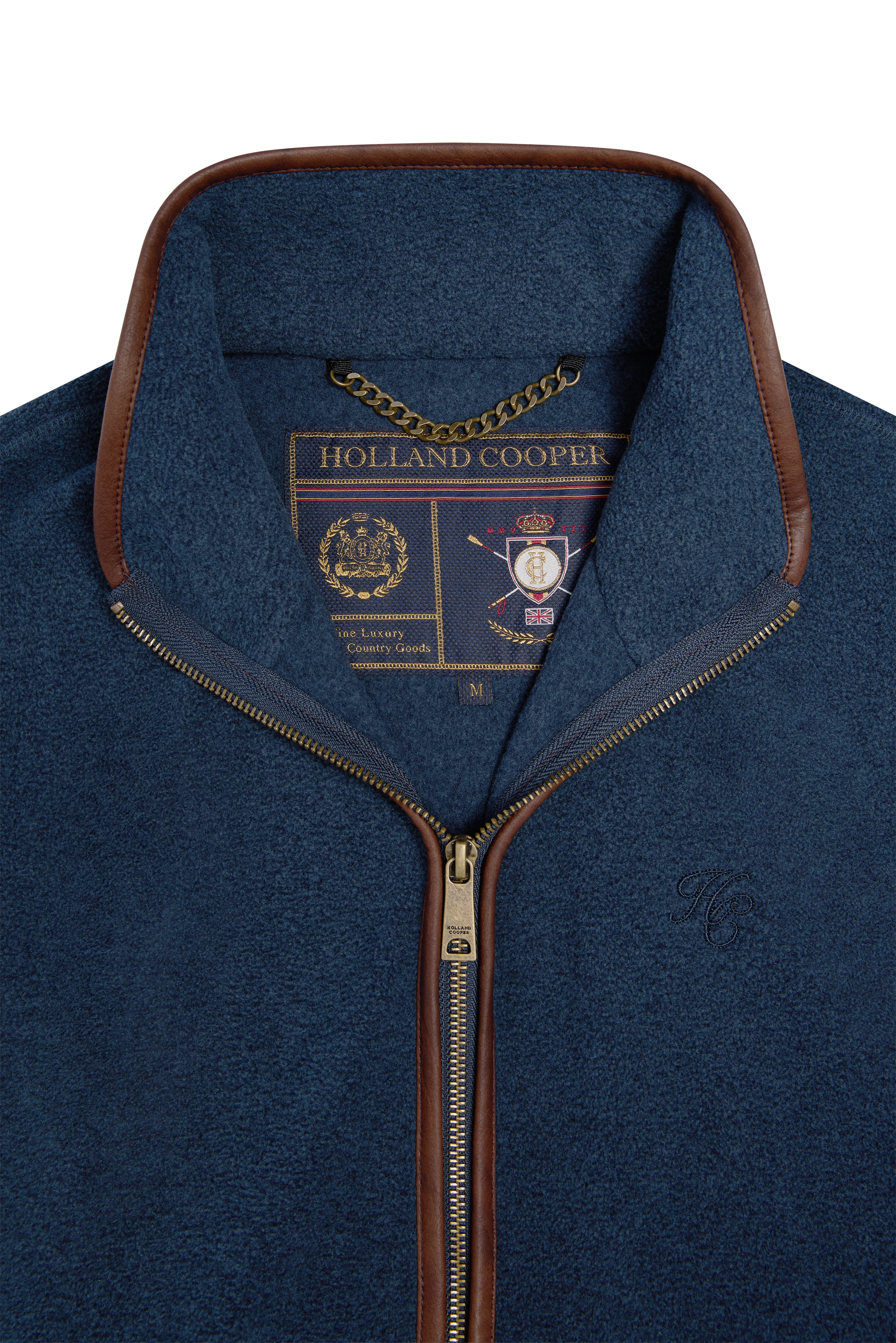 Men's Country Fleece Gilet (Dusty Blue) - Image 8