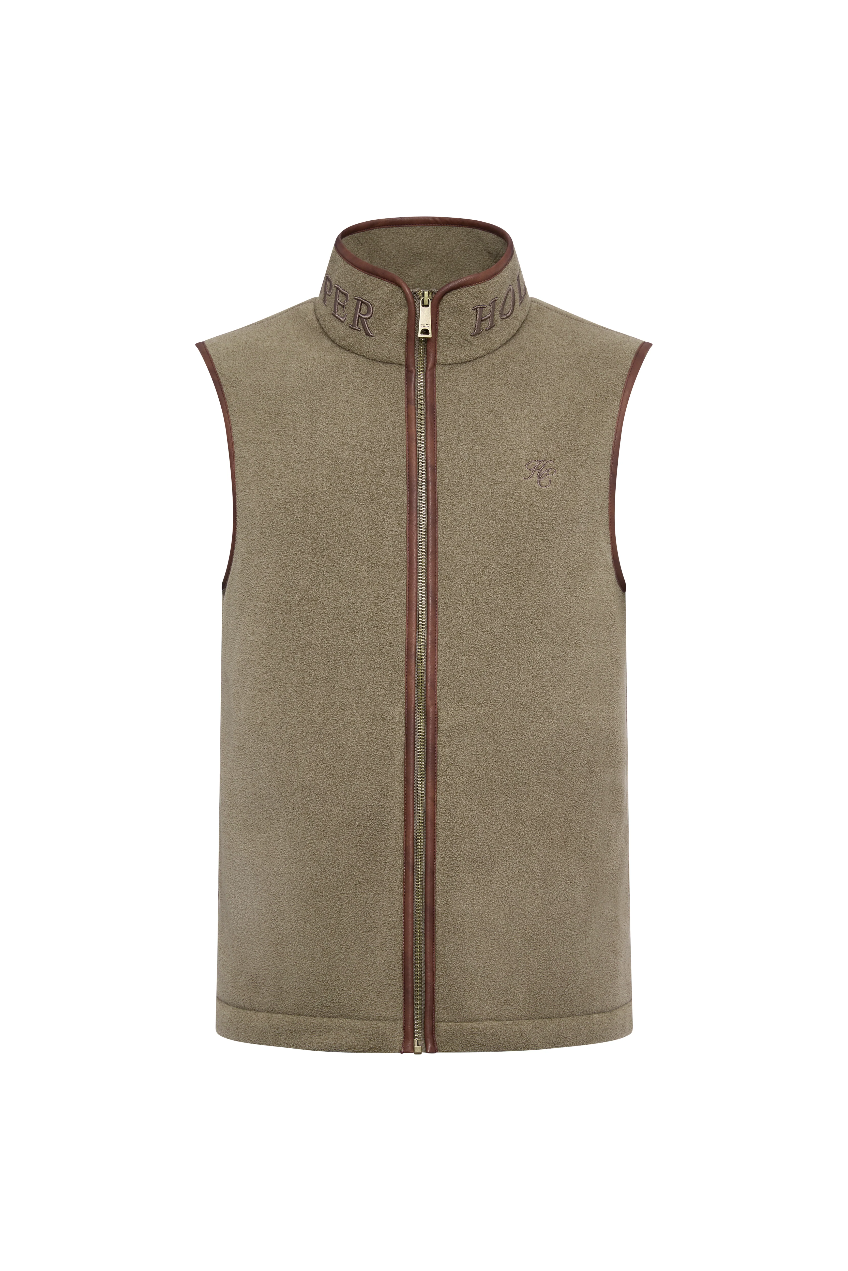 Men's Country Fleece Gilet (Dusty Khaki) - Image 4