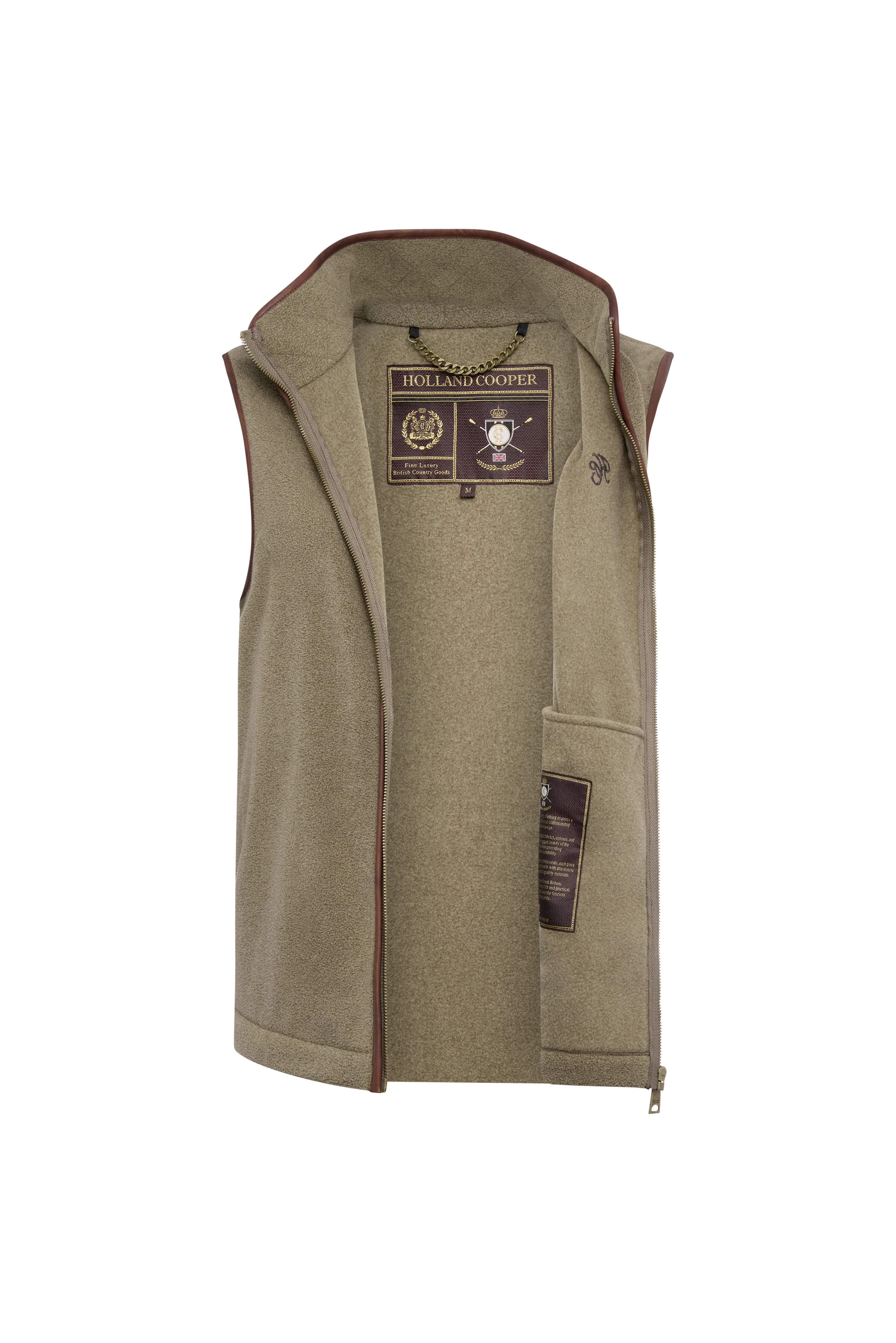 Men's Country Fleece Gilet (Dusty Khaki) - Image 6