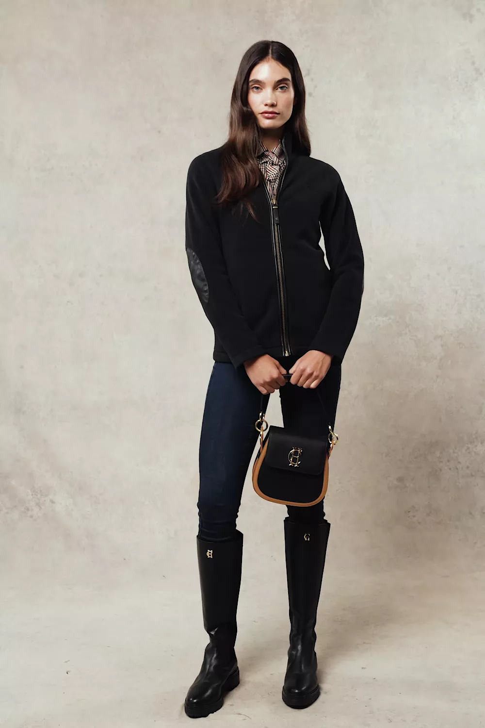 Country Fleece Jacket (Black) - Image 5
