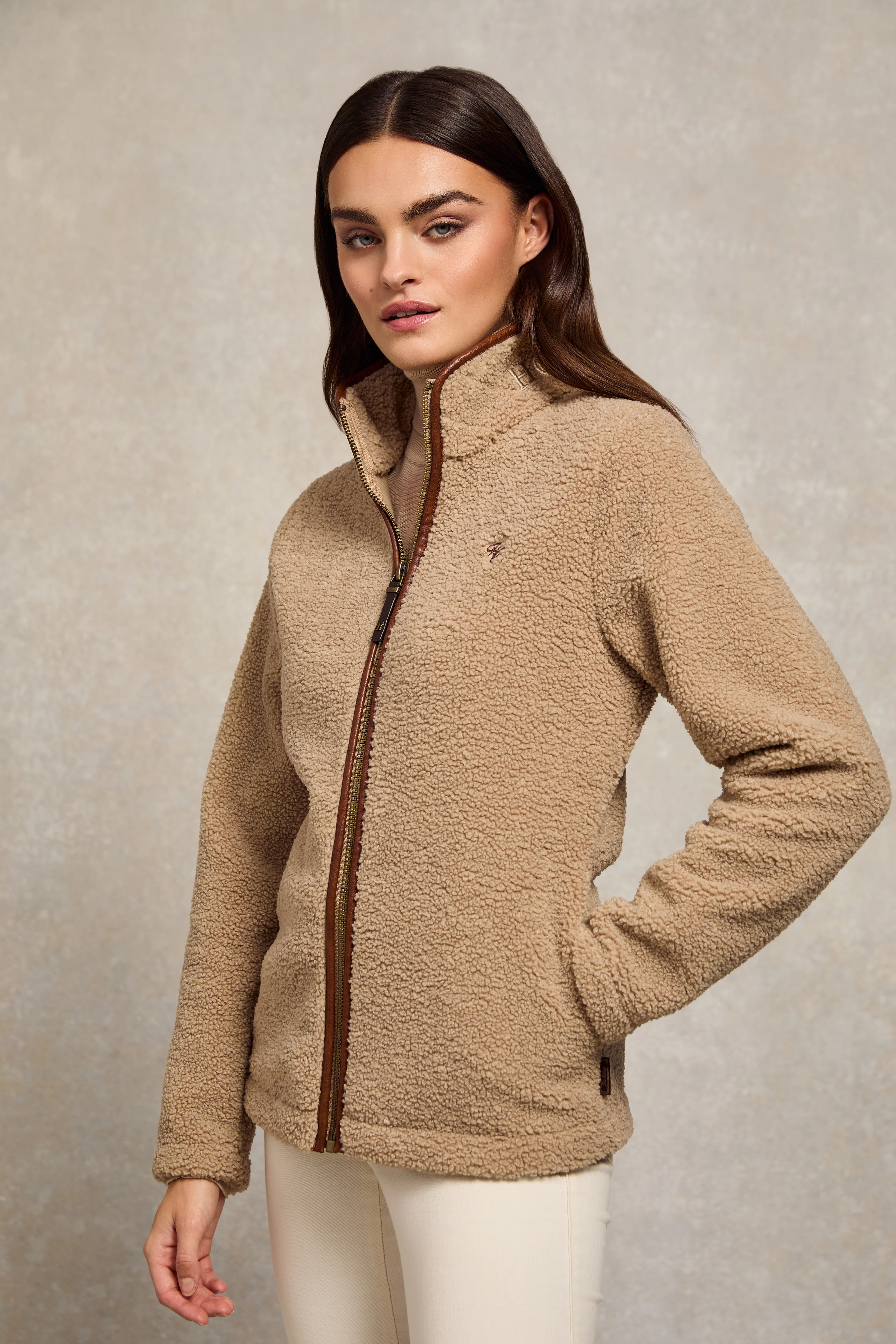 Country Fleece Jacket (Natural Borg) - Image 2