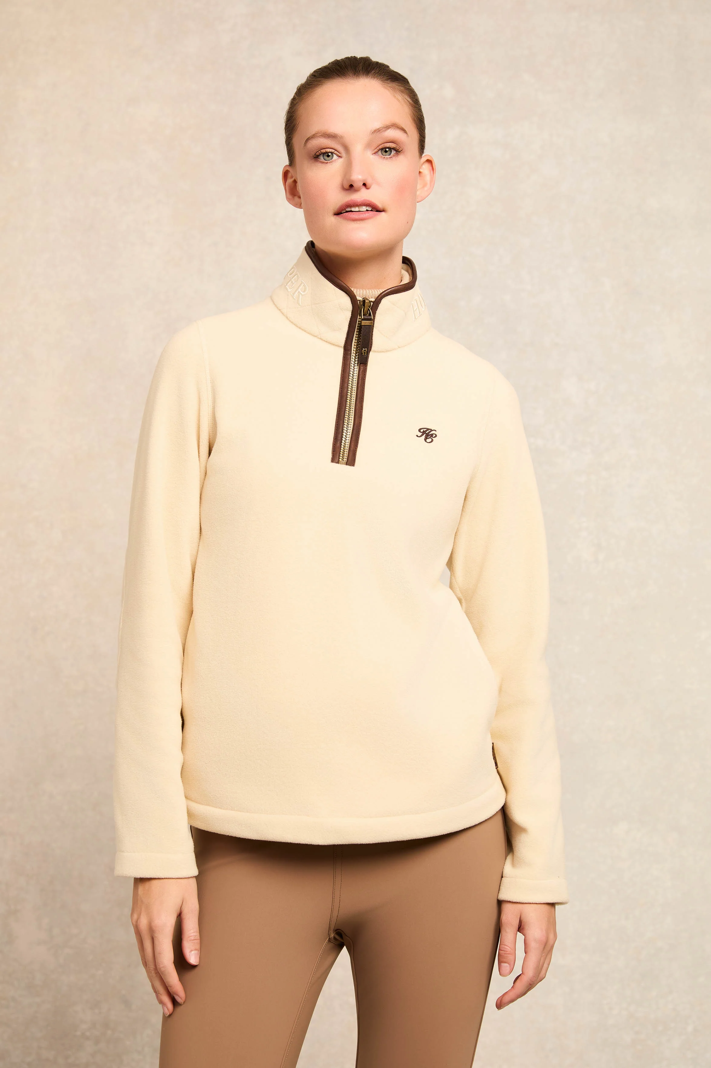 Country Fleece Quarter Zip (Cream) - Image 3
