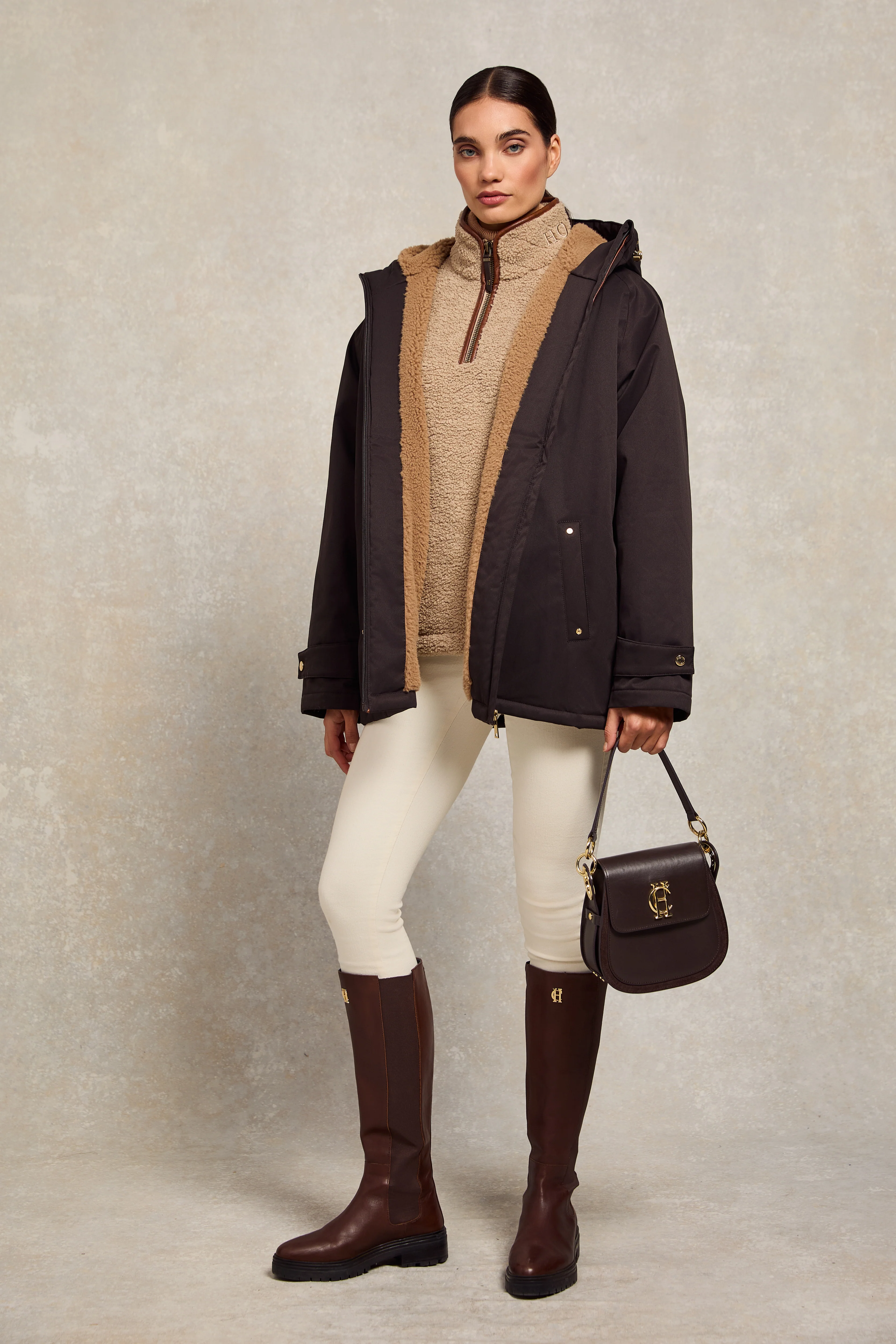 Country Fleece Quarter Zip (Natural Borg) - Image 3