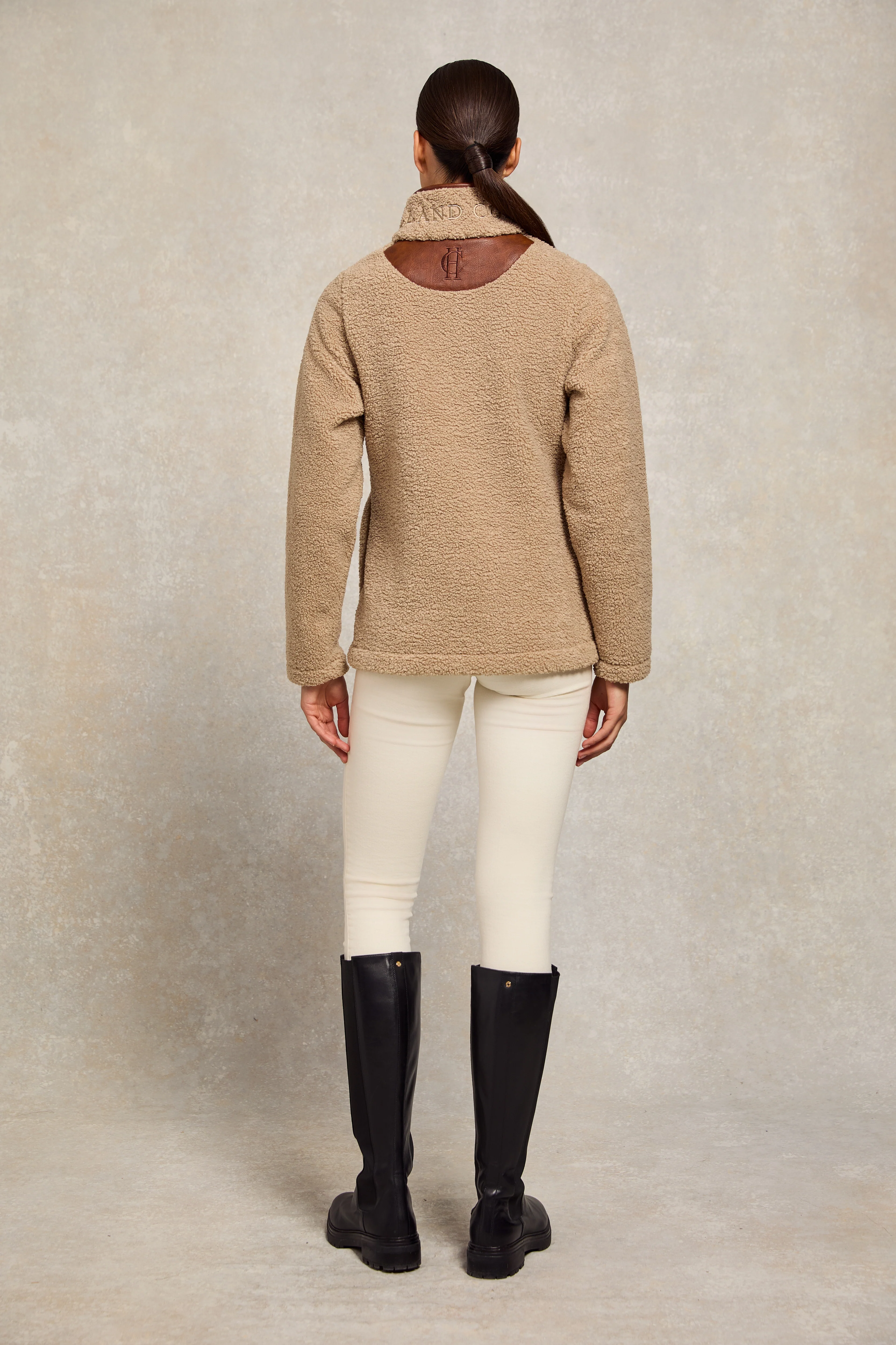 Country Fleece Quarter Zip (Natural Borg) - Image 5