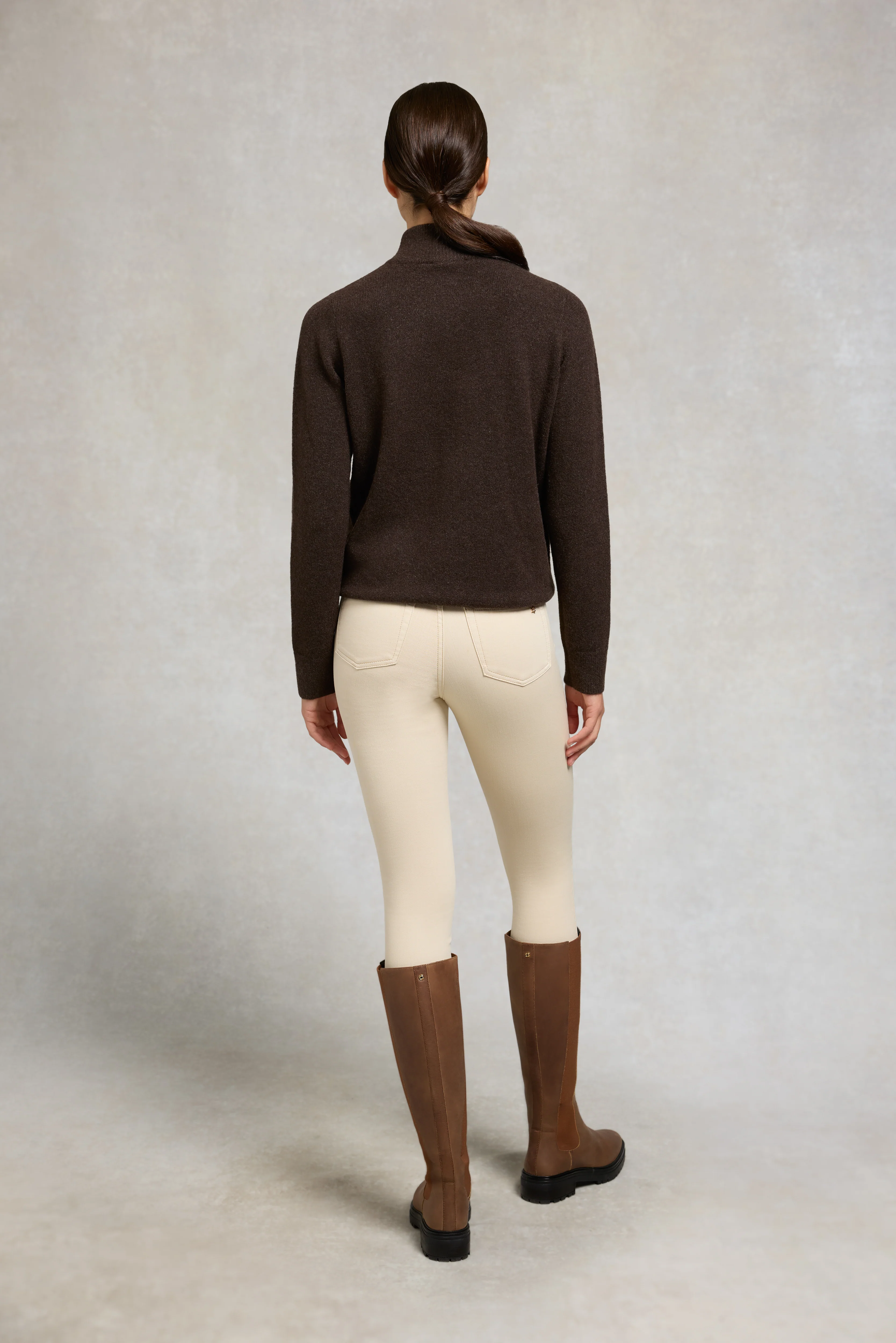 Country Quarter Zip Knit (Chocolate) - Image 5