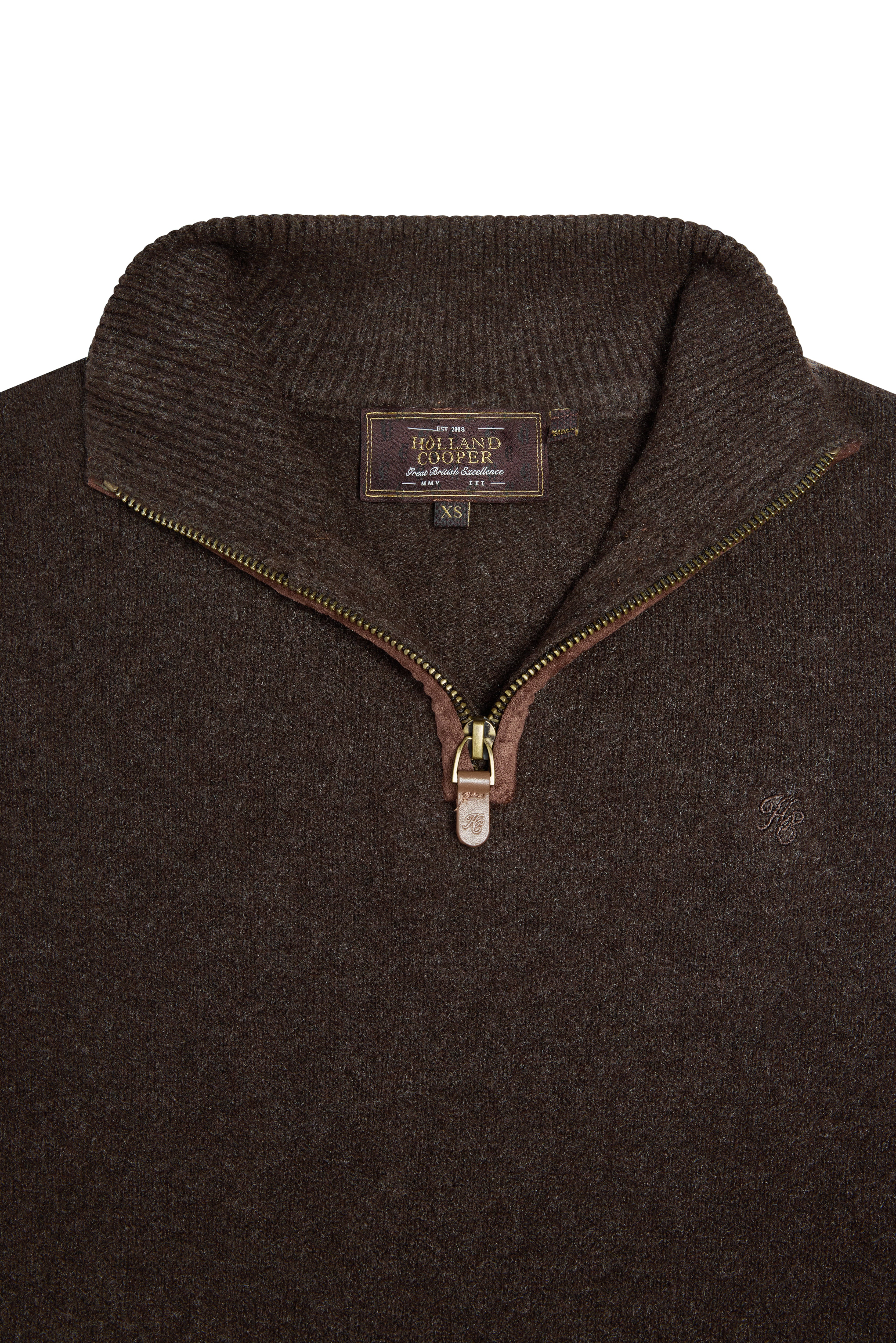 Country Quarter Zip Knit (Chocolate) - Image 7