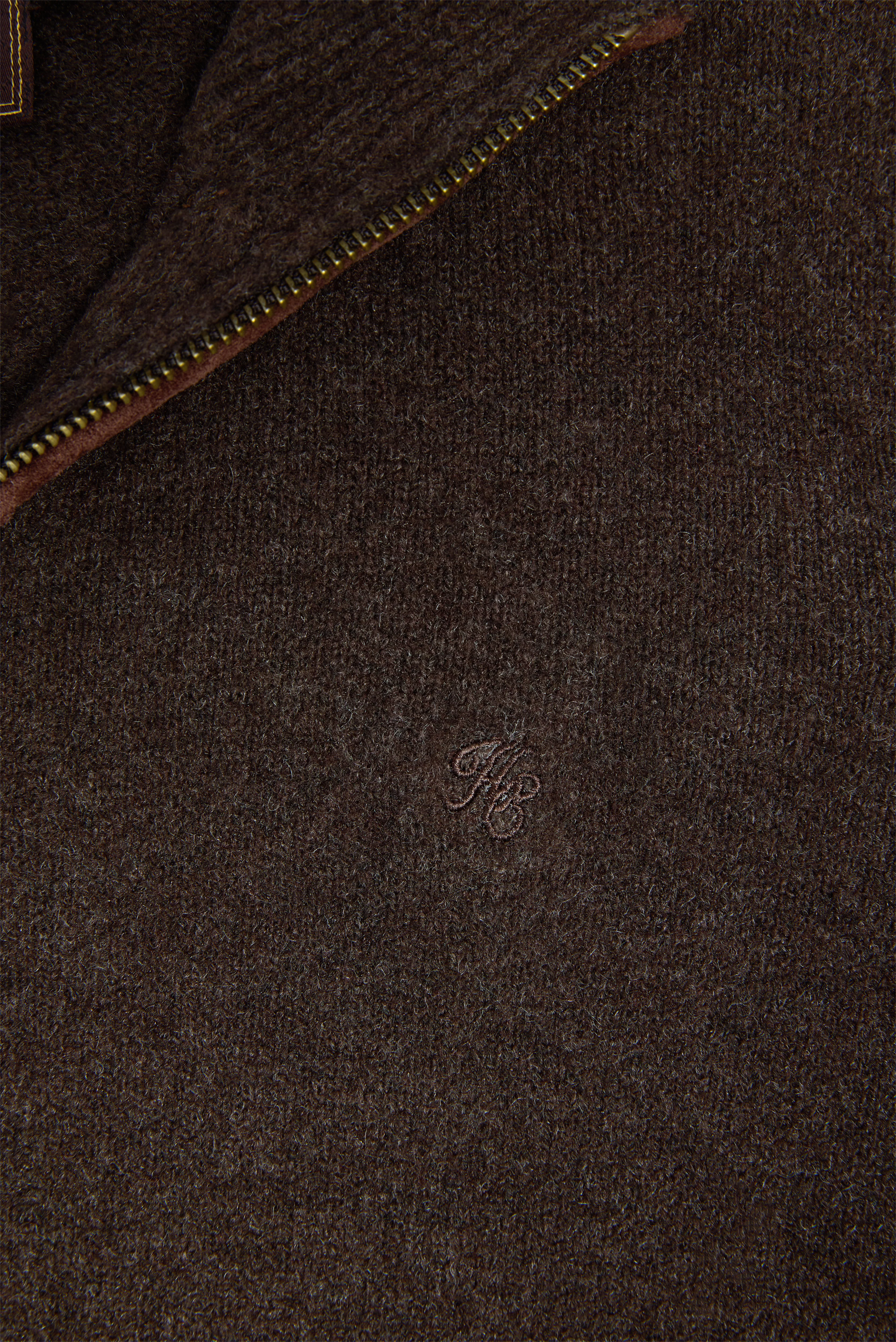 Country Quarter Zip Knit (Chocolate) - Image 8