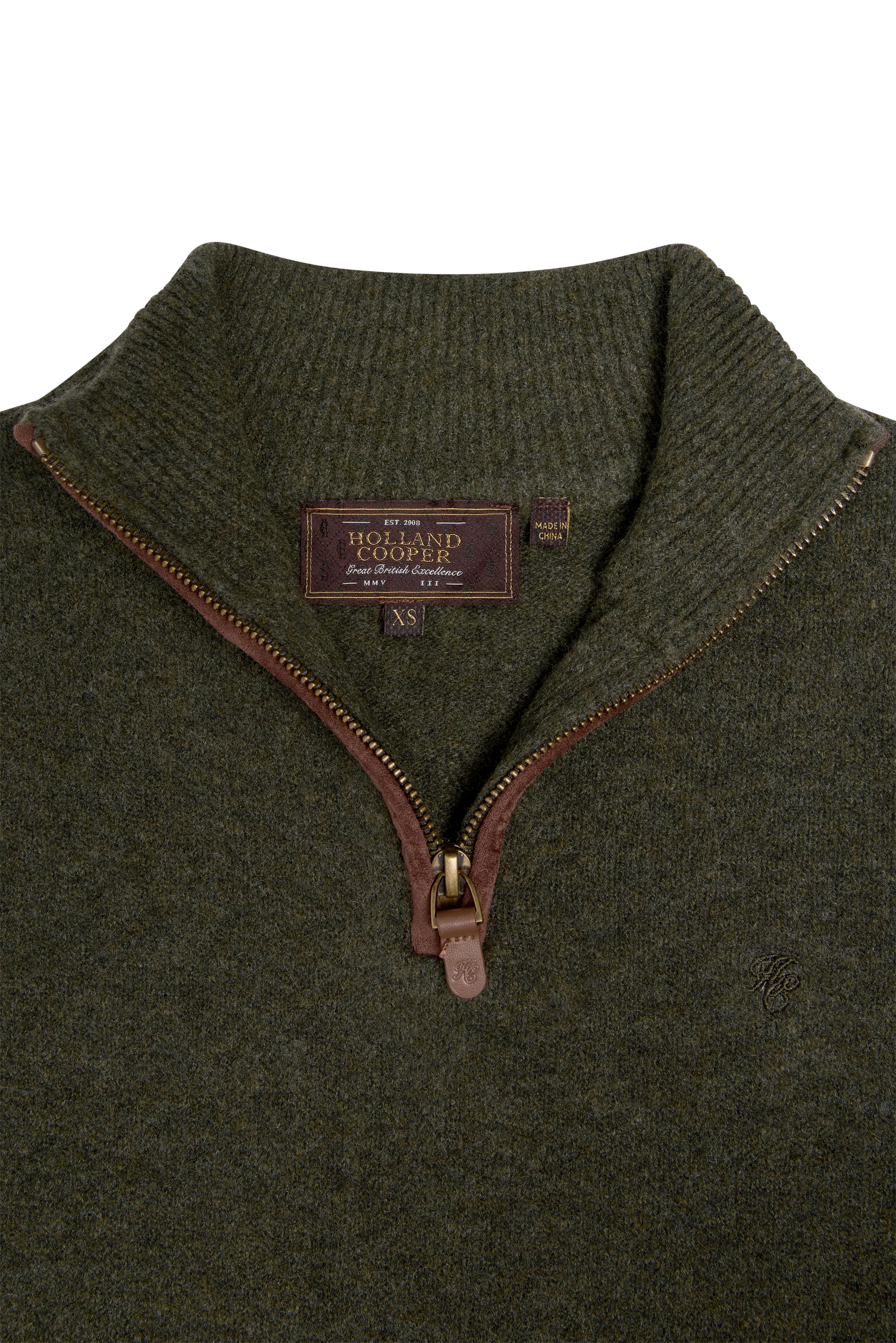 Country Quarter Zip Knit (Forest Marl) - Image 6