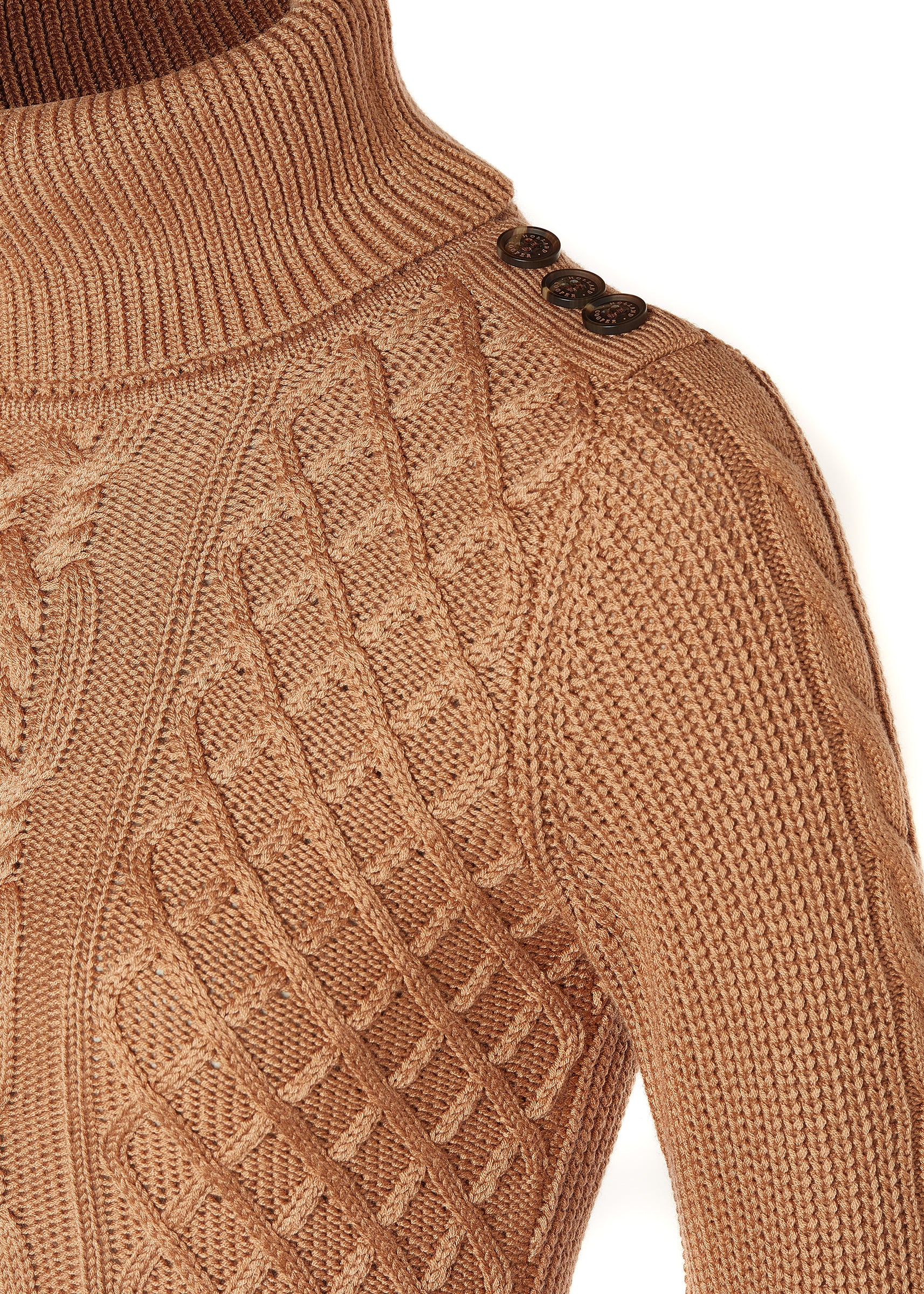 Country Roll Neck Dress (Caramel) - Image 10