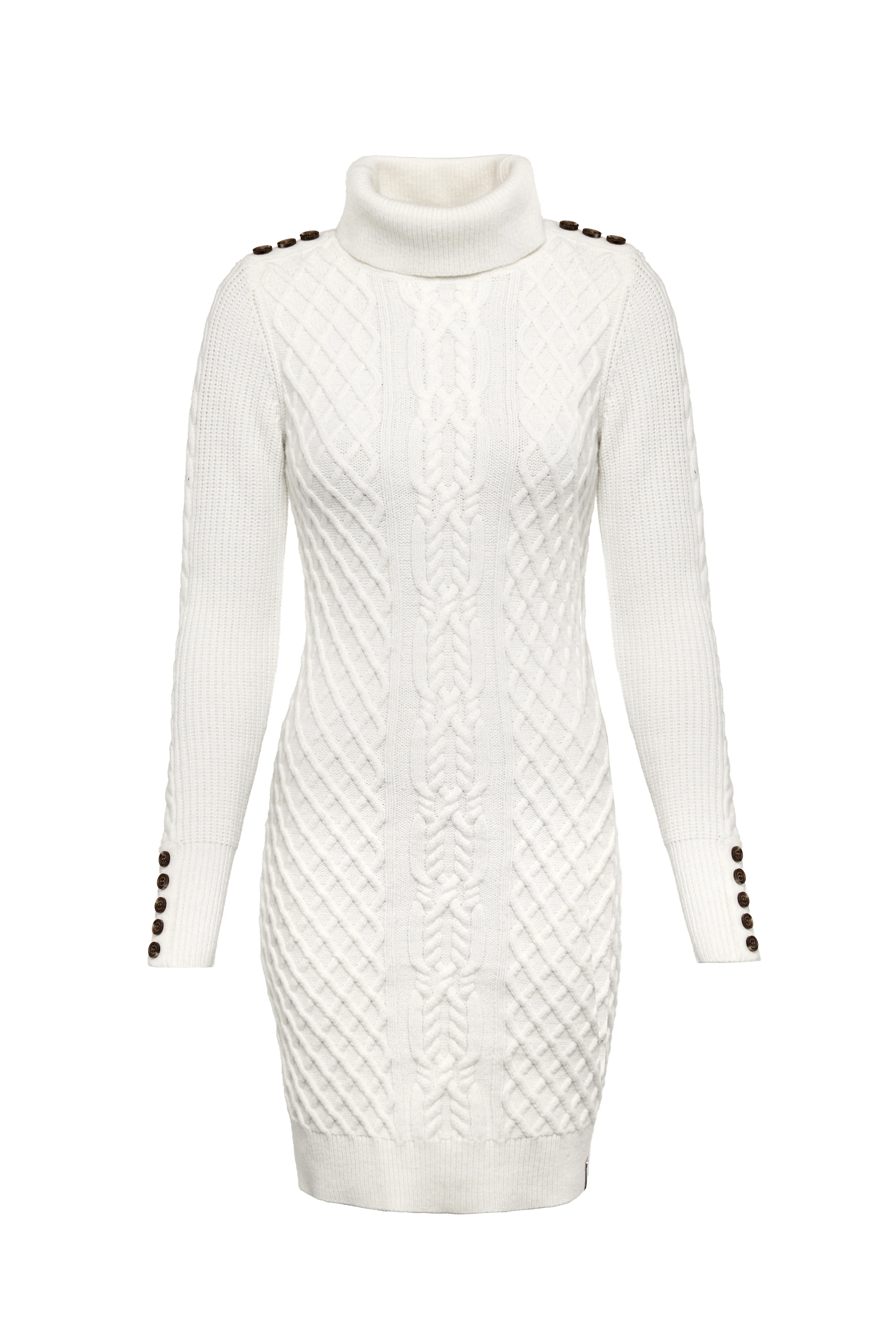 Country Roll Neck Dress (Cream) - Image 4